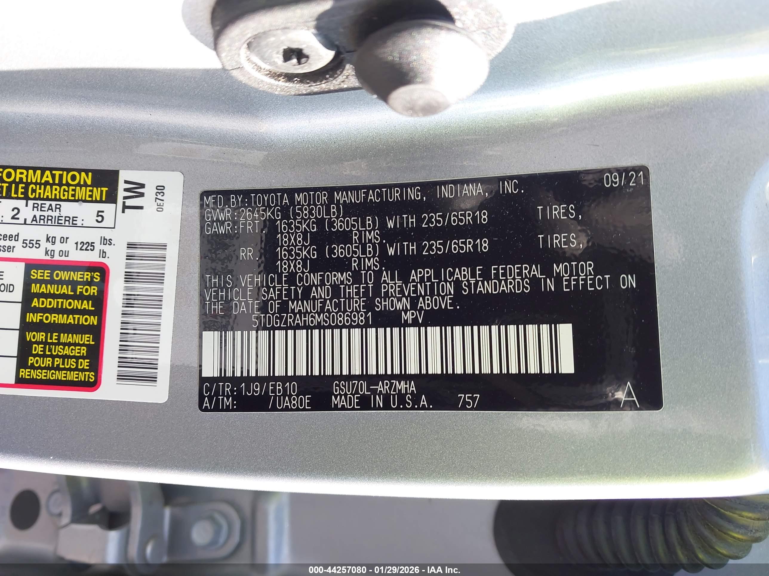 TOYOTA HIGHLANDER image 9