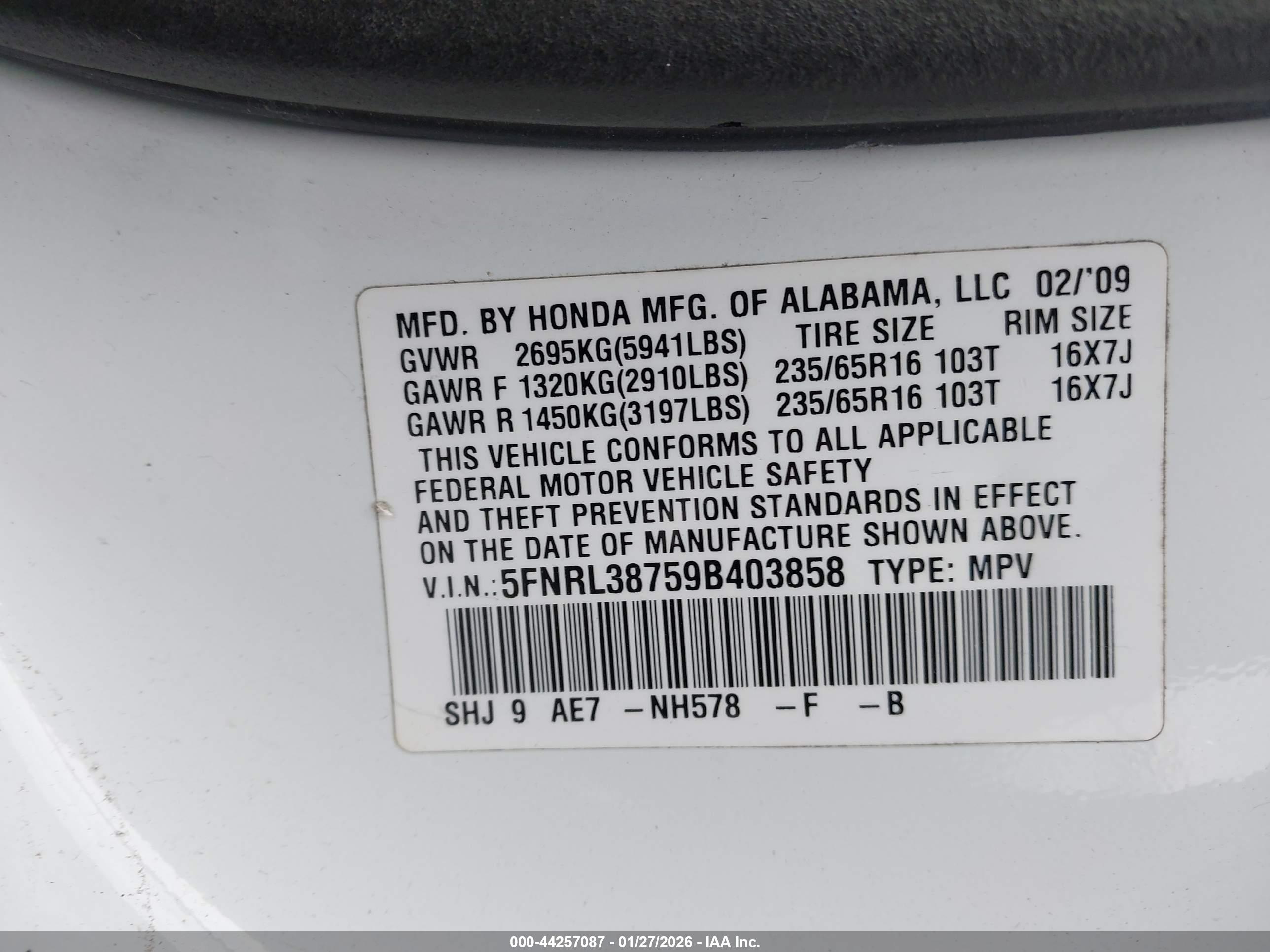 HONDA ODYSSEY image 9