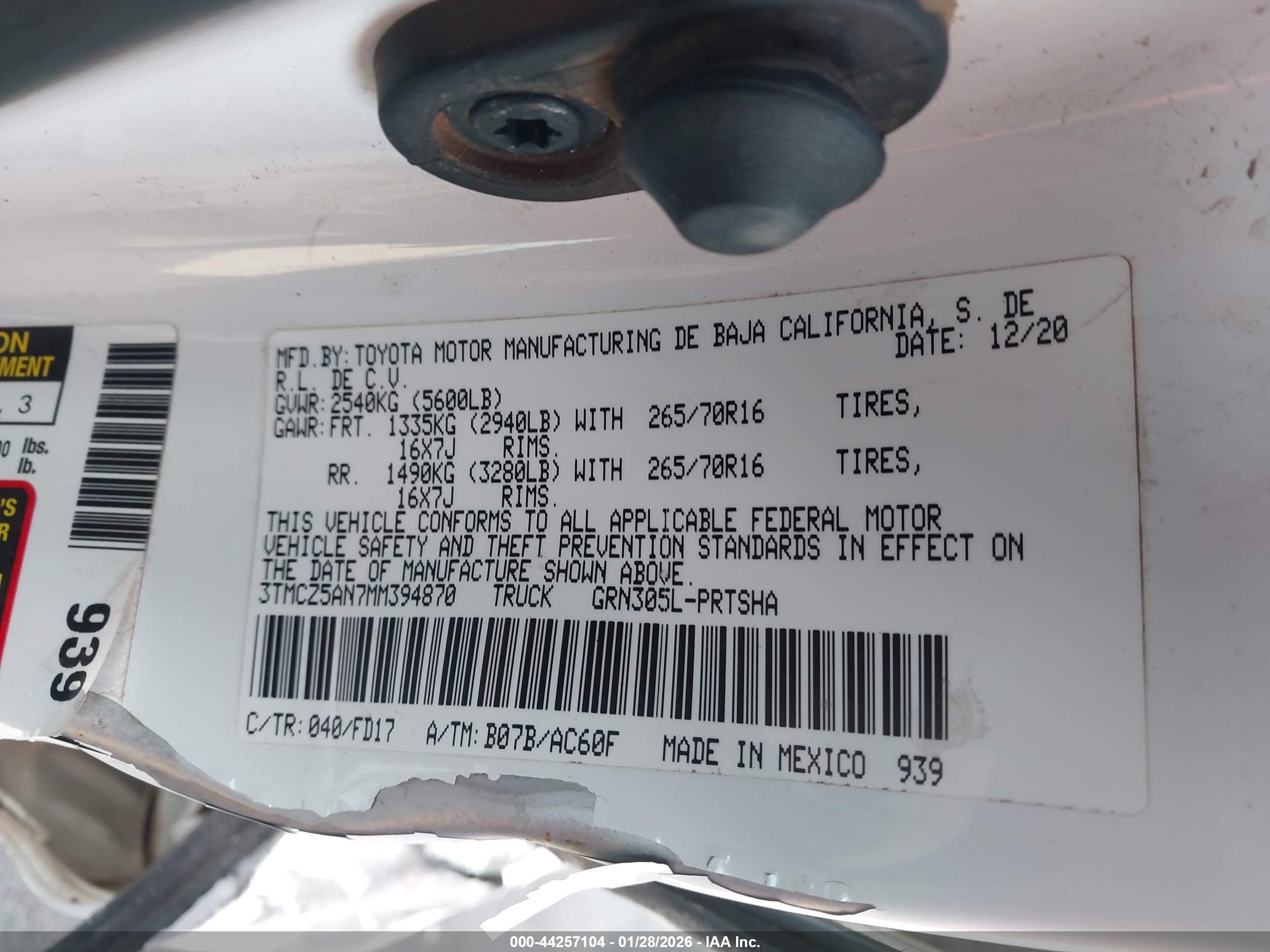 TOYOTA TACOMA image 9