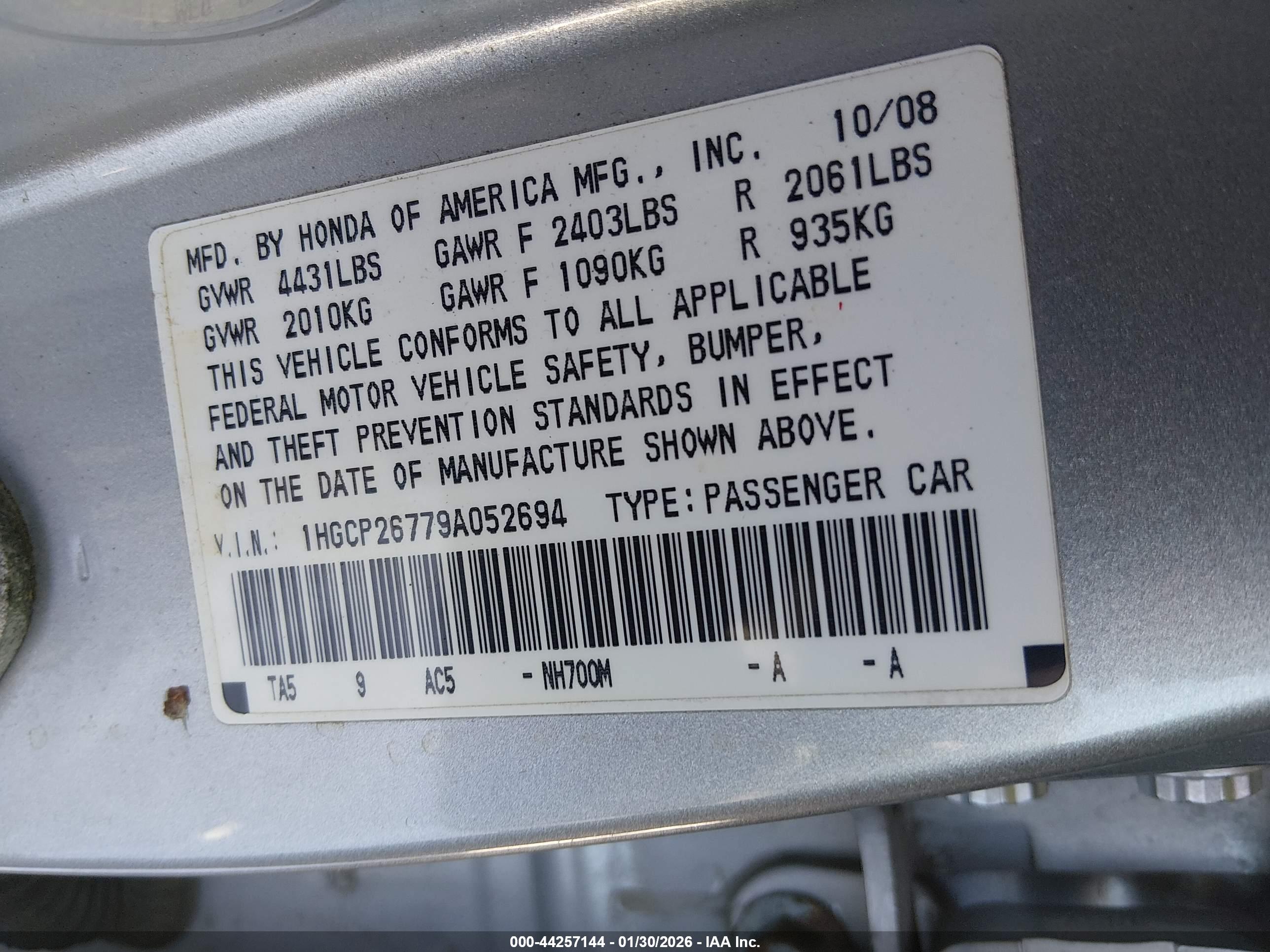 HONDA ACCORD image 9
