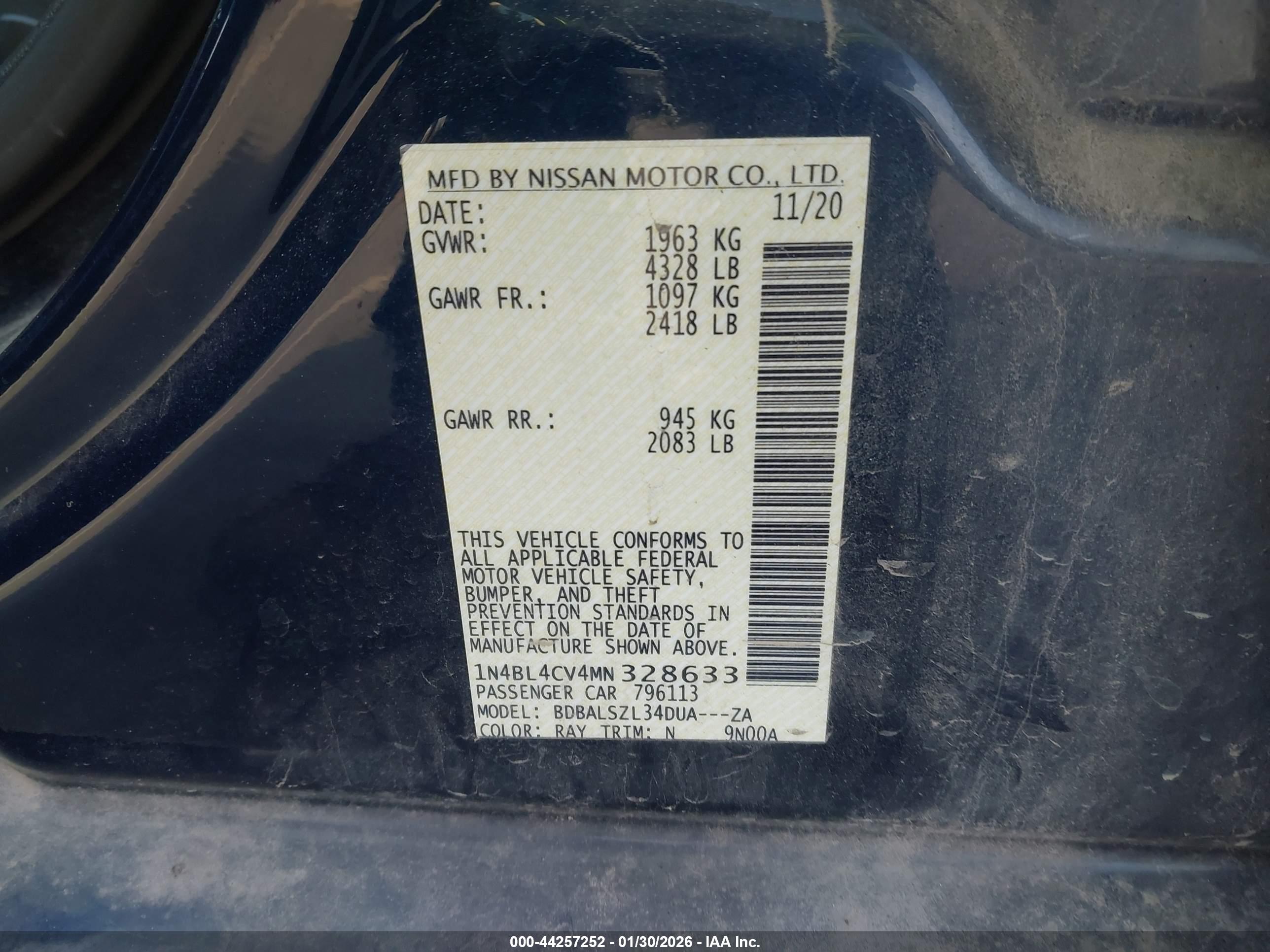 NISSAN ALTIMA image 9