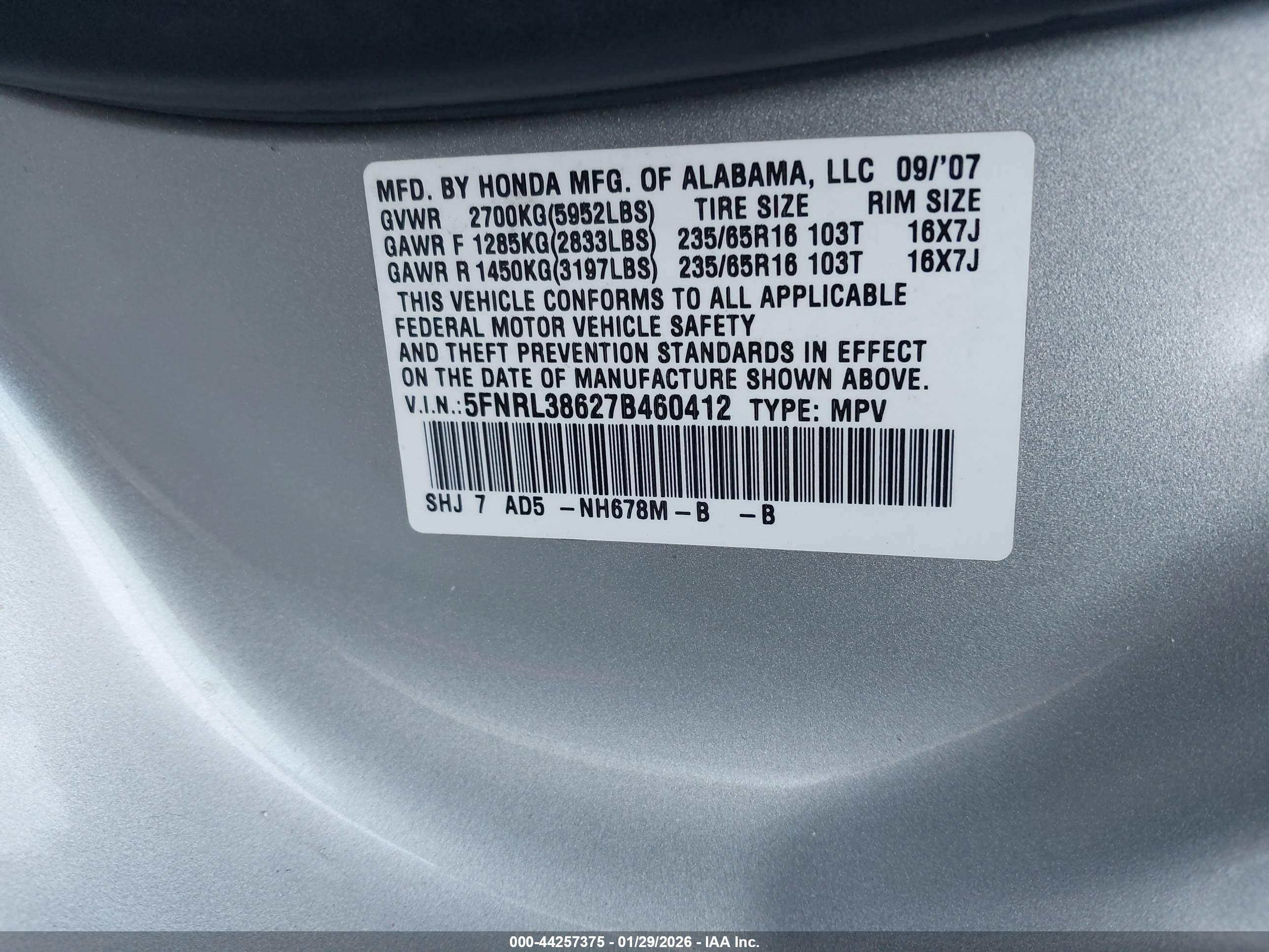 HONDA ODYSSEY image 9