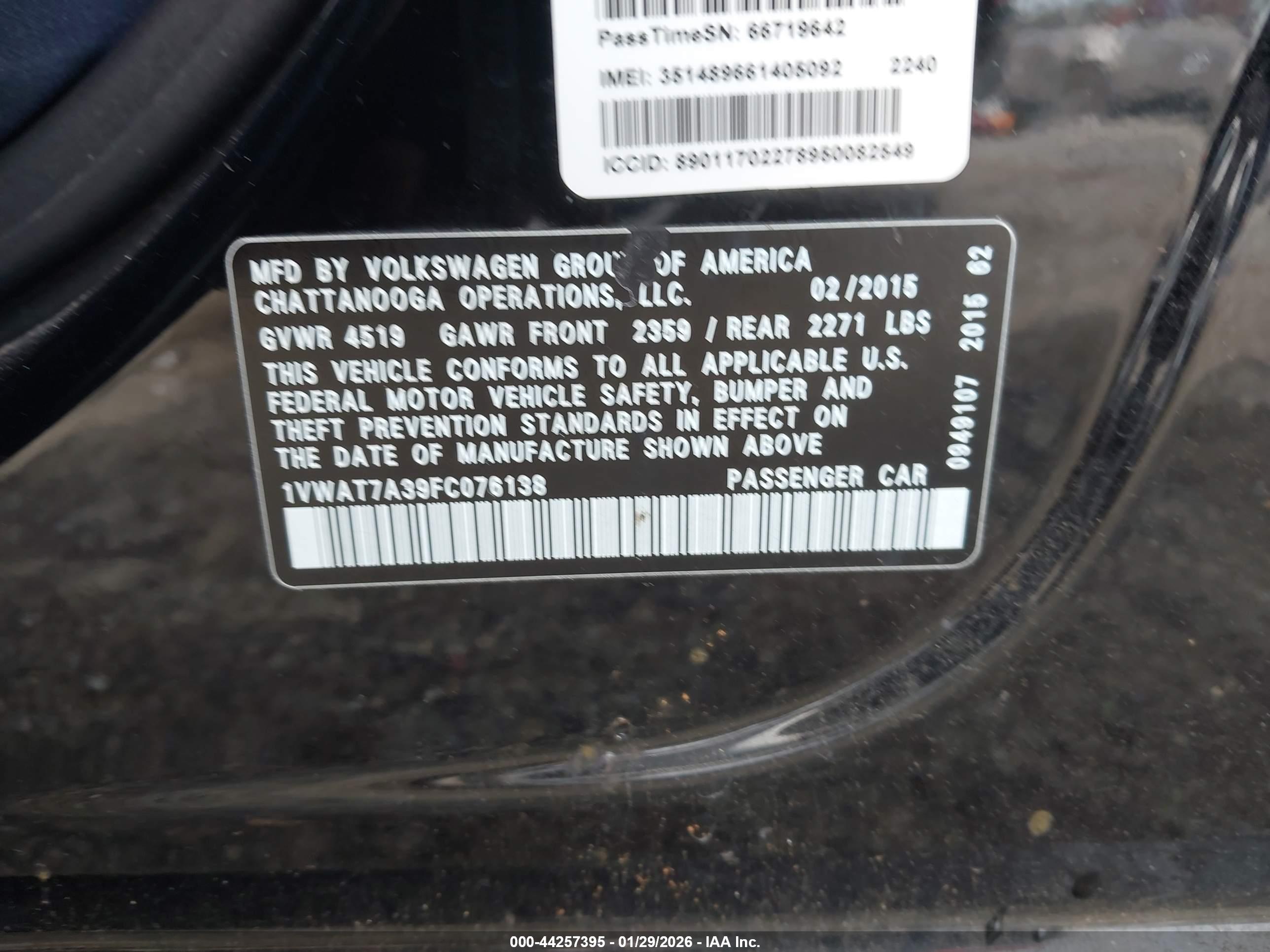 VOLKSWAGEN PASSAT image 9