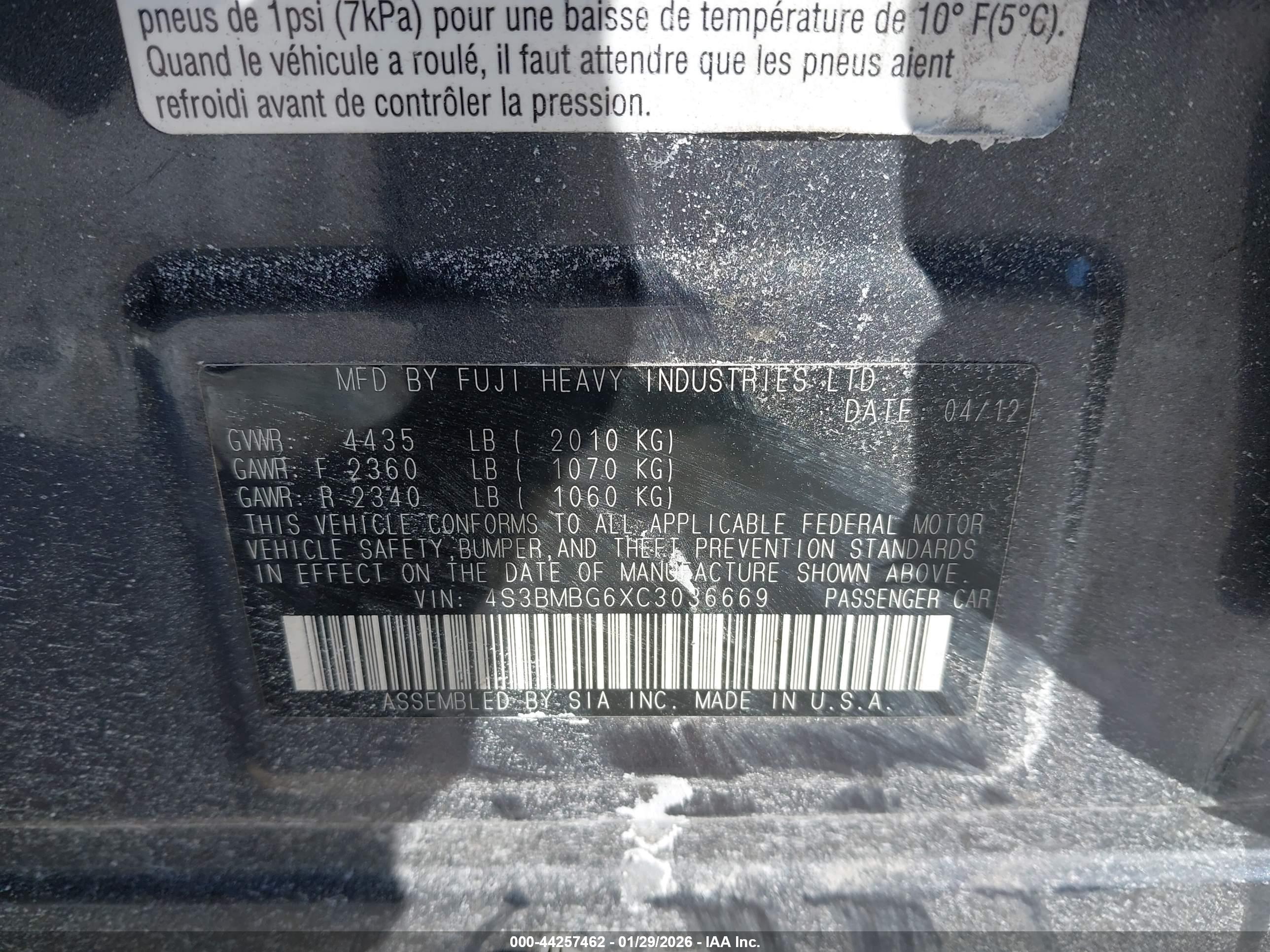 SUBARU LEGACY image 9