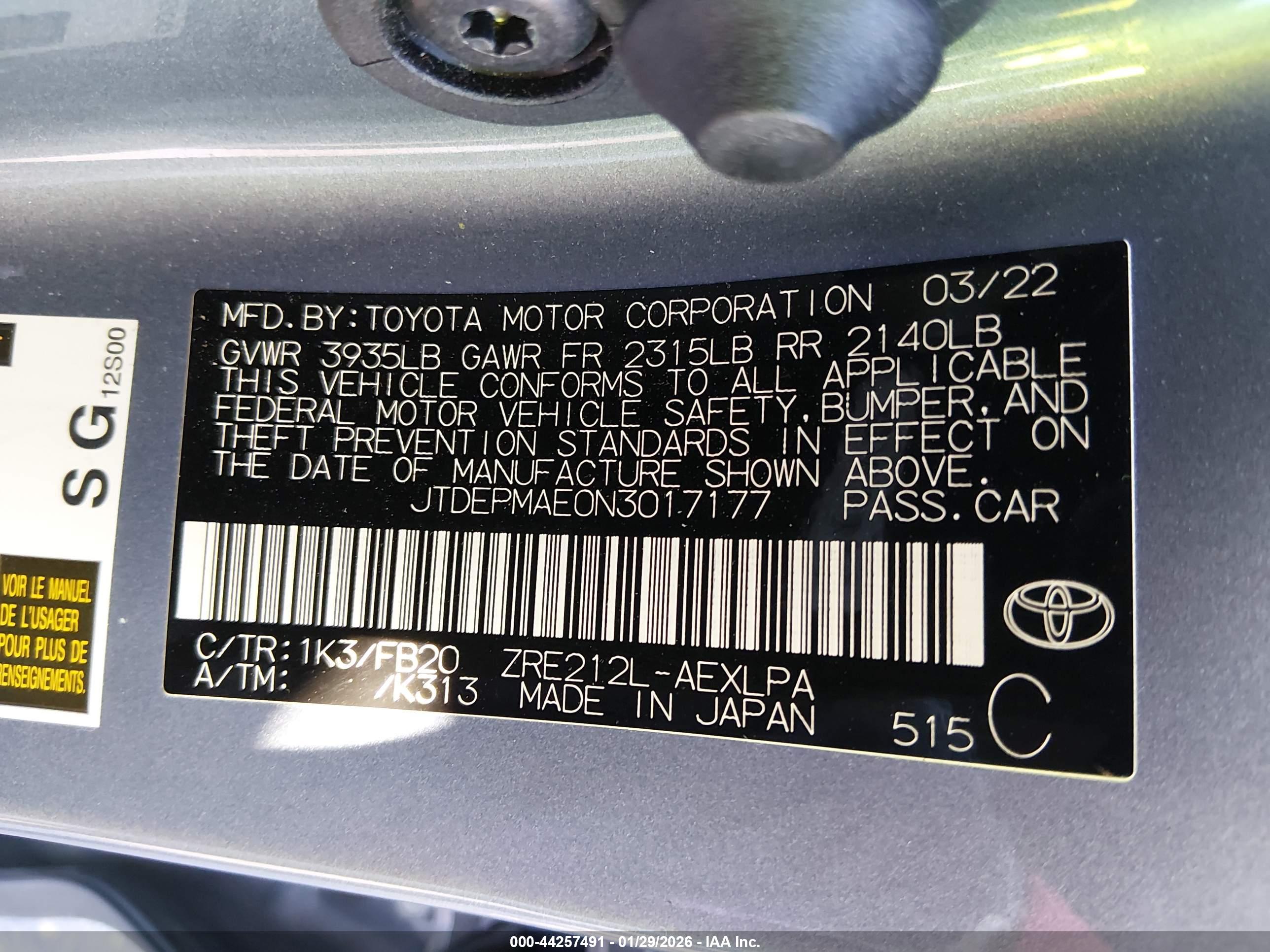 TOYOTA COROLLA image 9