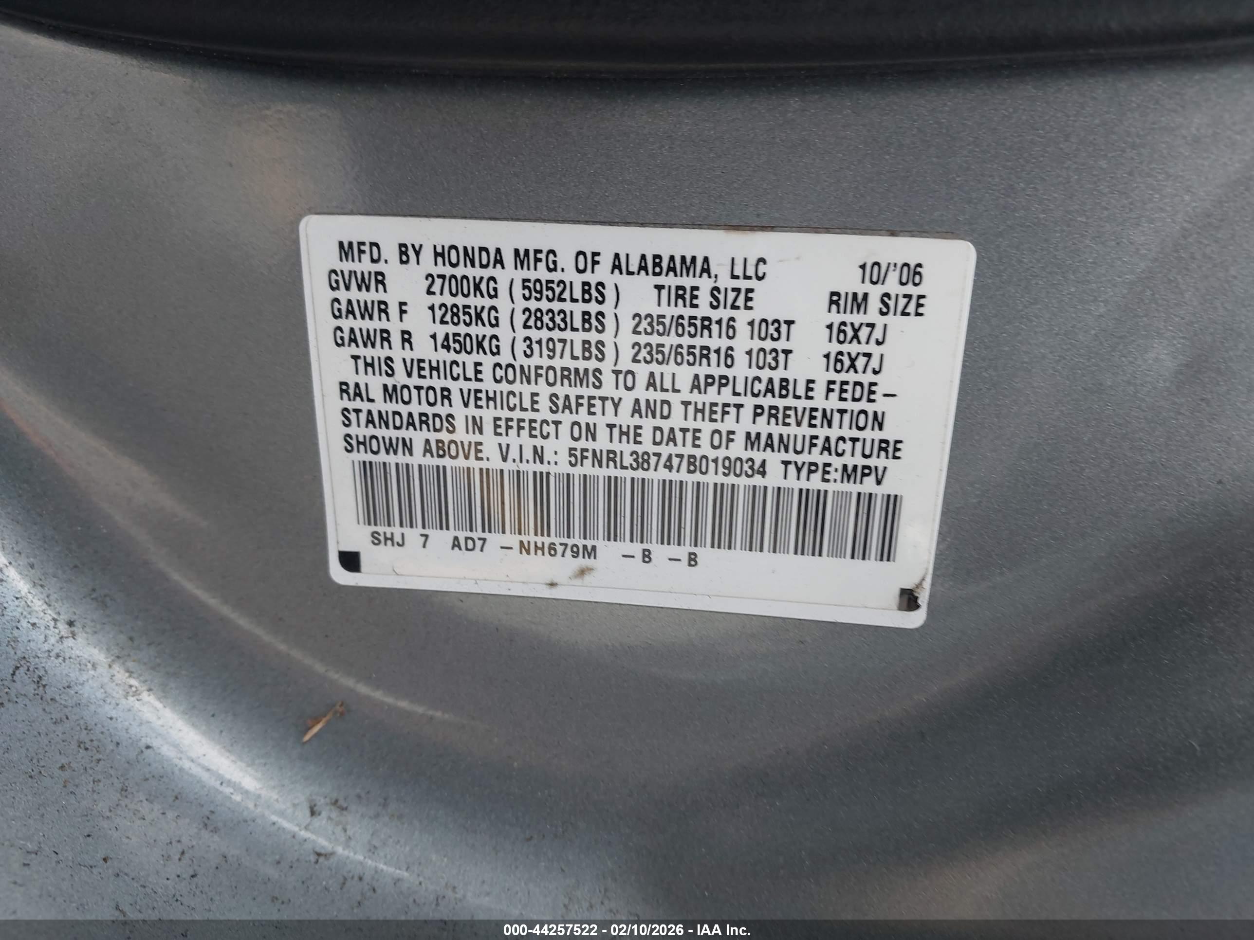 HONDA ODYSSEY image 9