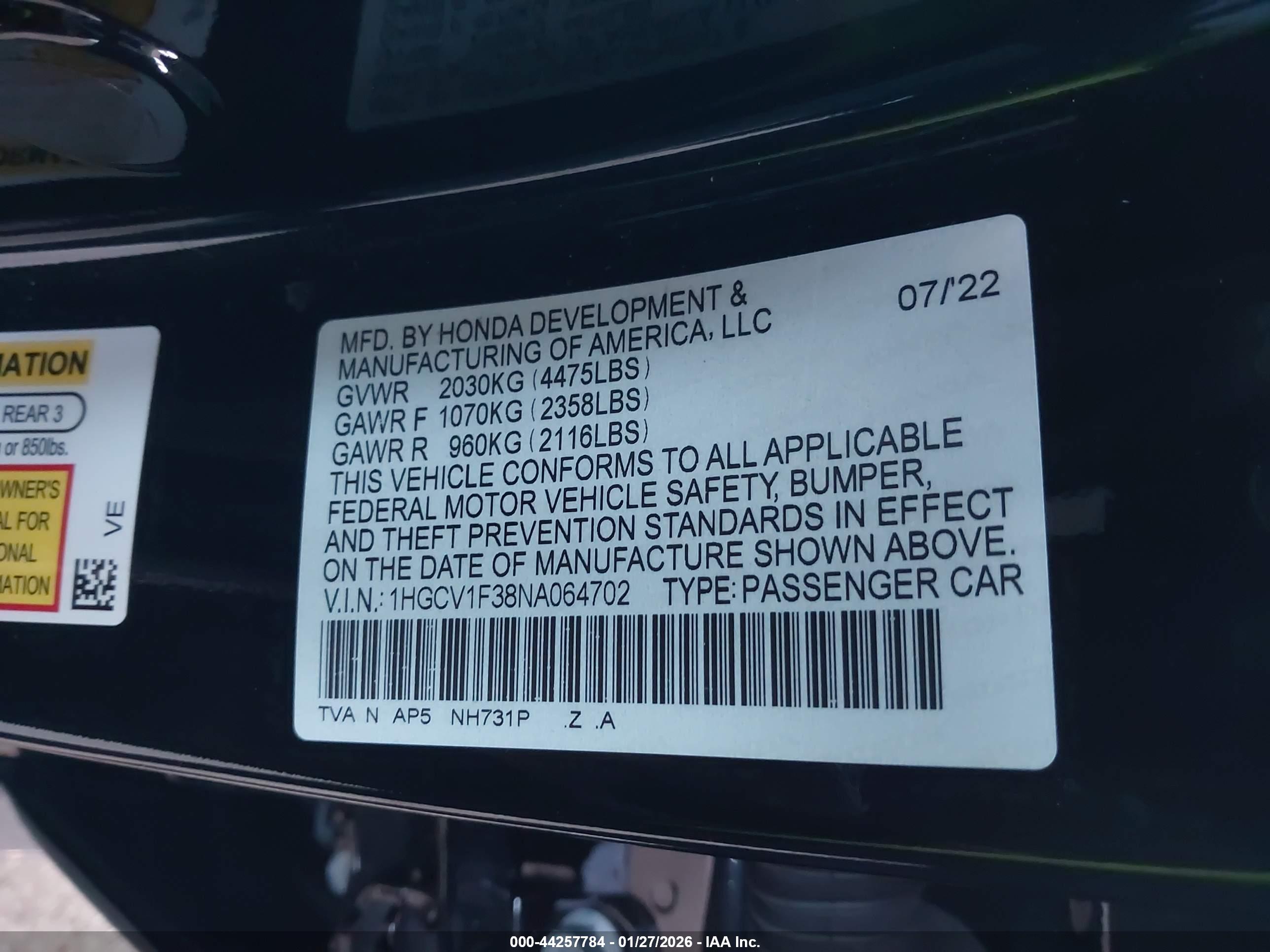 HONDA ACCORD image 9
