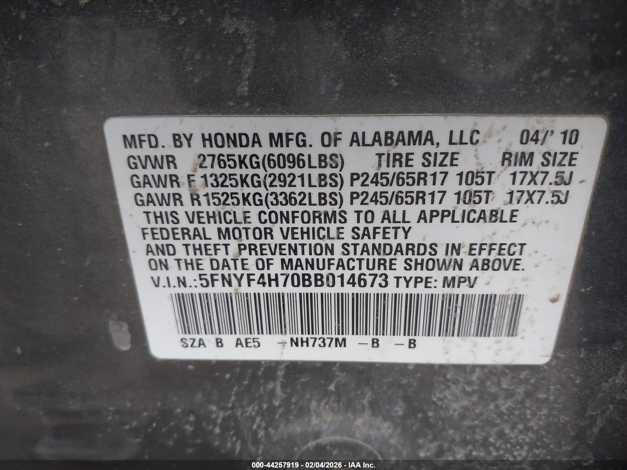 HONDA PILOT image 9