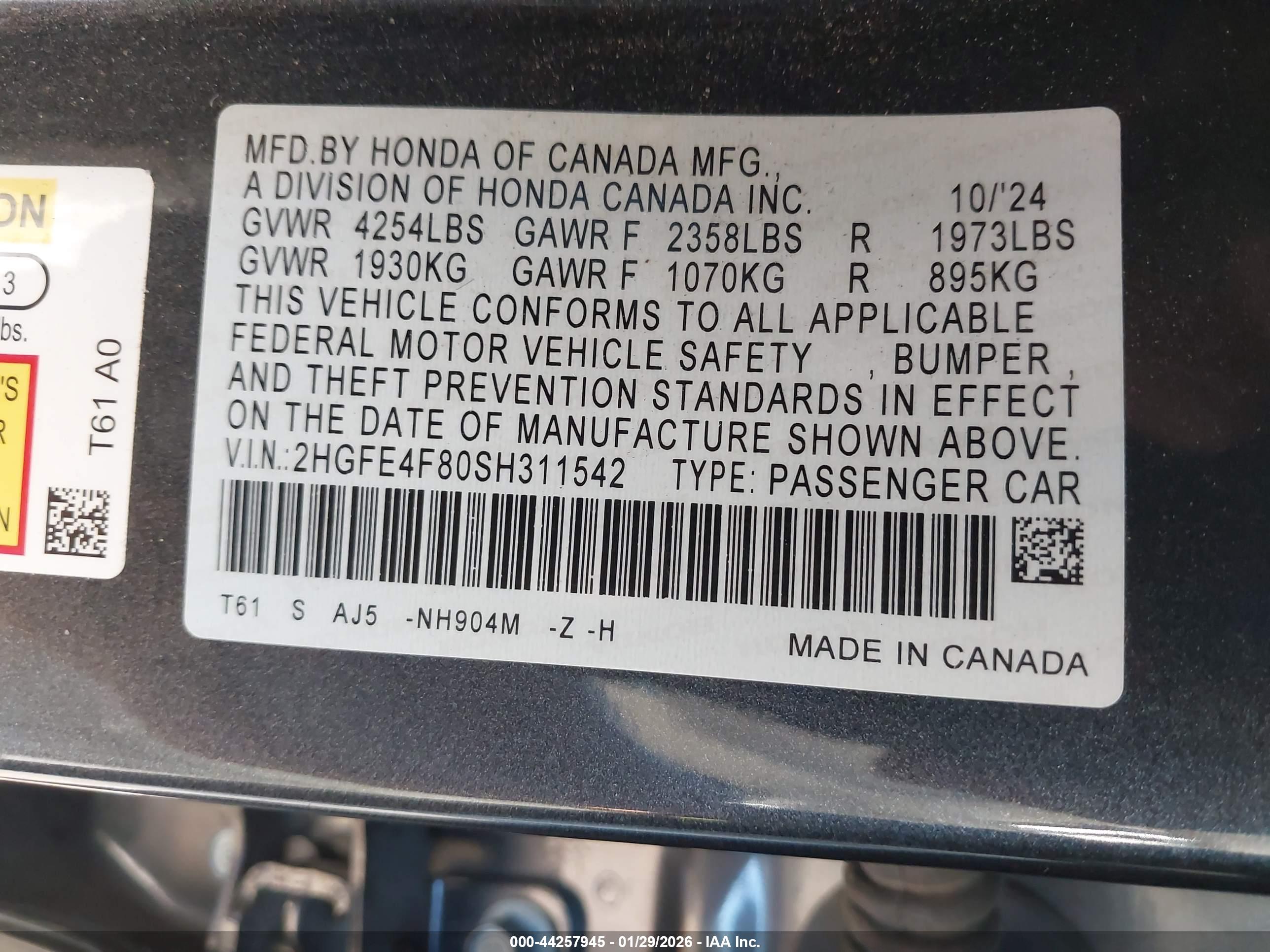 HONDA CIVIC image 9