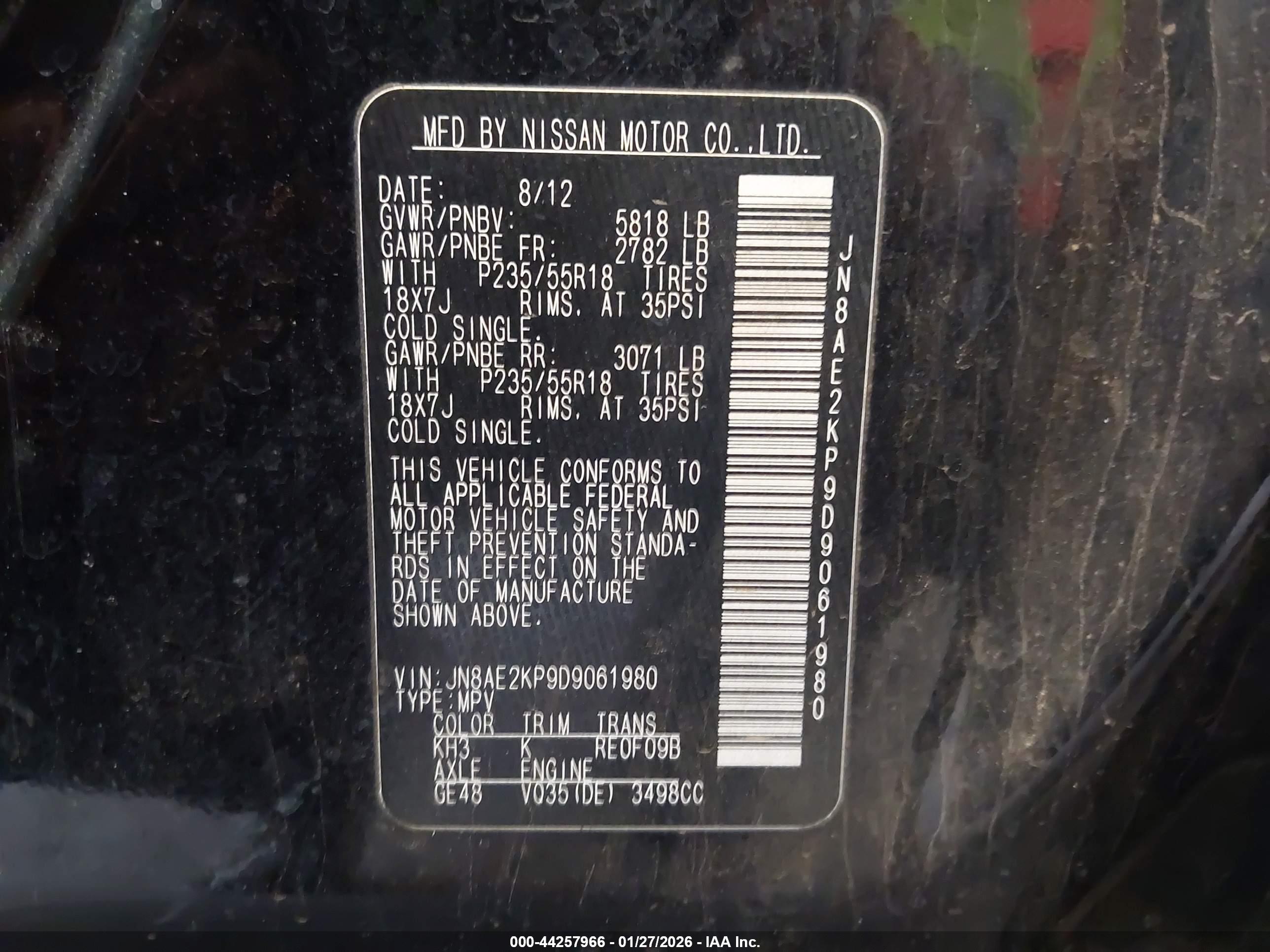 NISSAN QUEST image 9