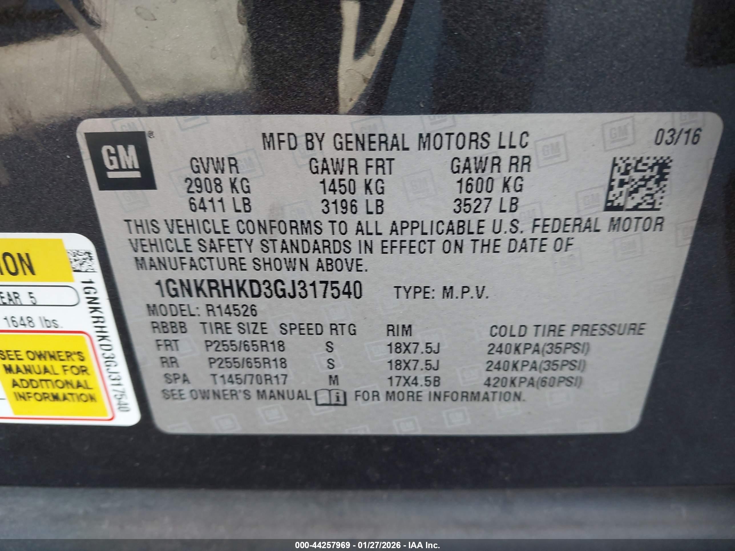 CHEVROLET TRAVERSE image 9