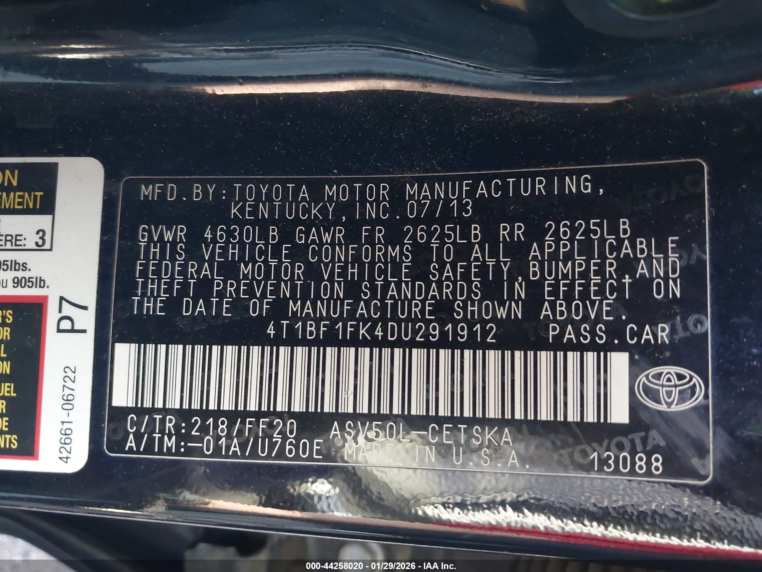 TOYOTA CAMRY image 9