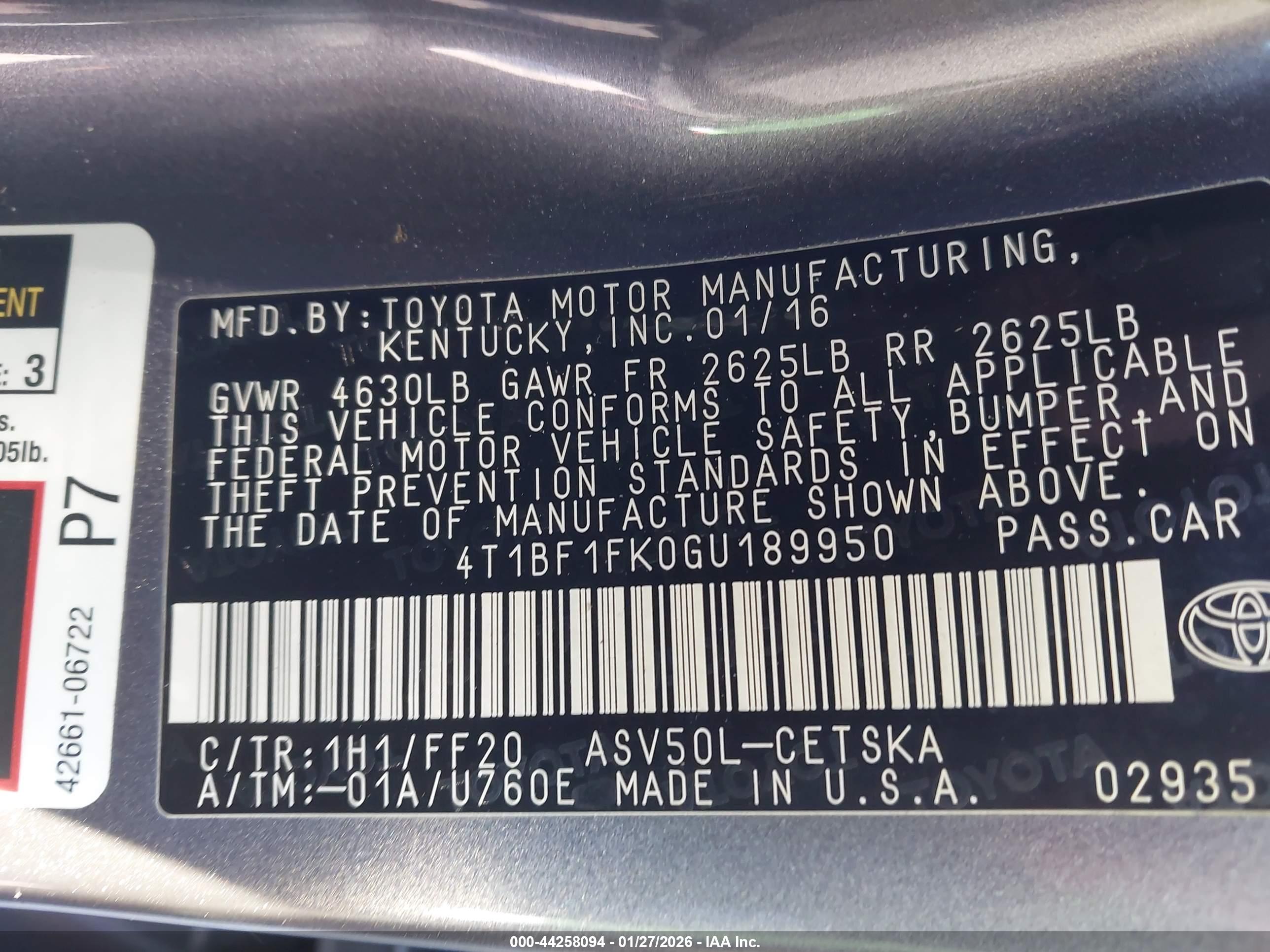 TOYOTA CAMRY image 9