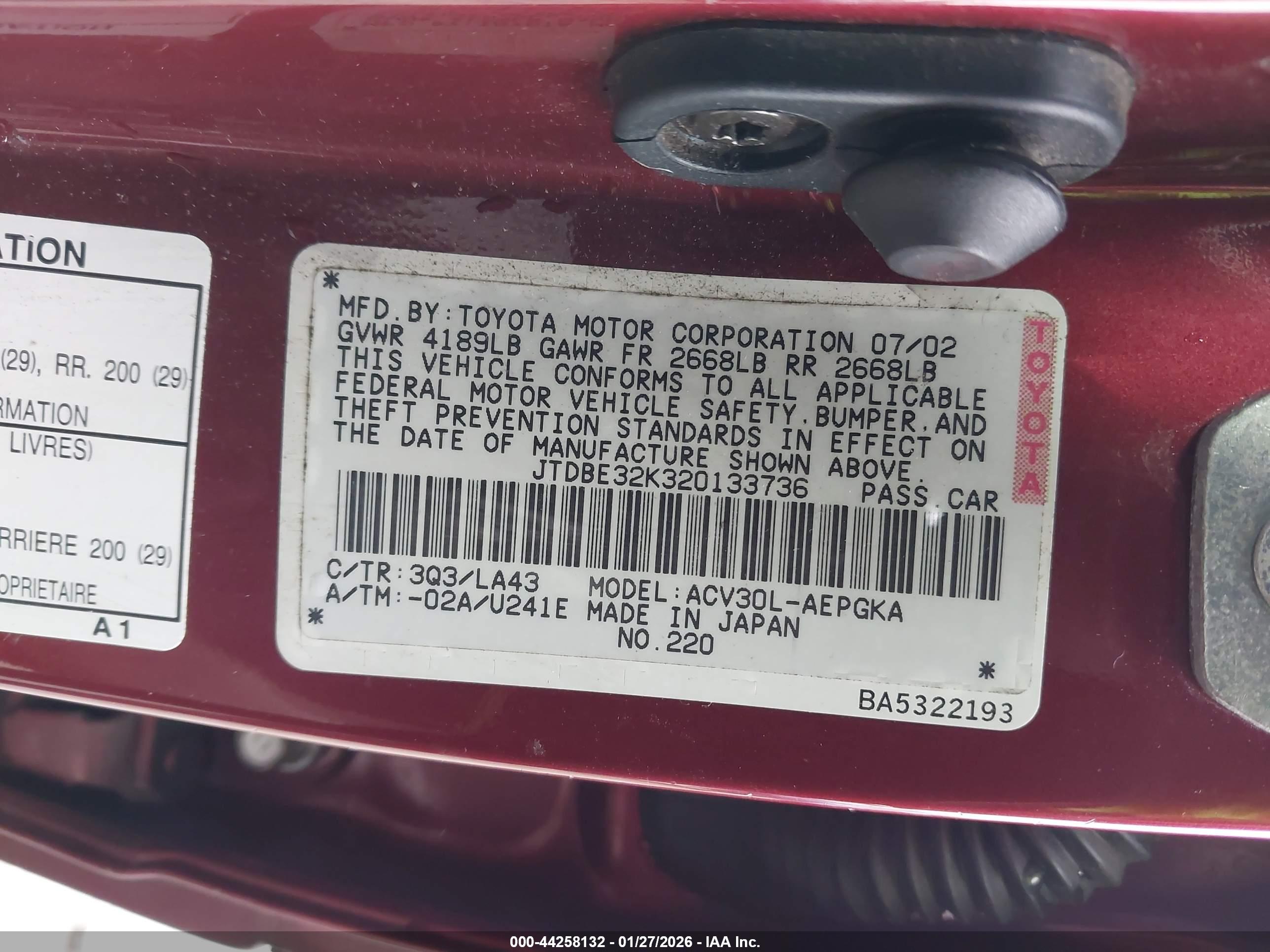 TOYOTA CAMRY image 9