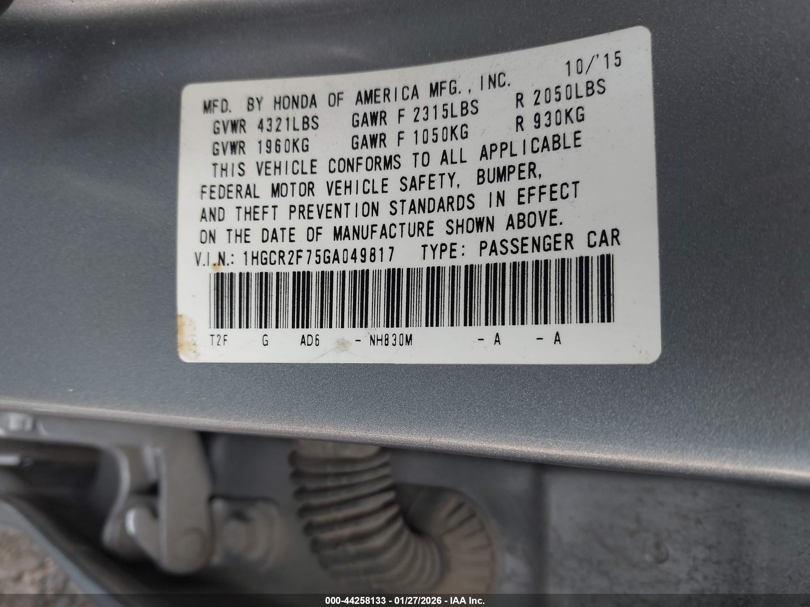 HONDA ACCORD image 9
