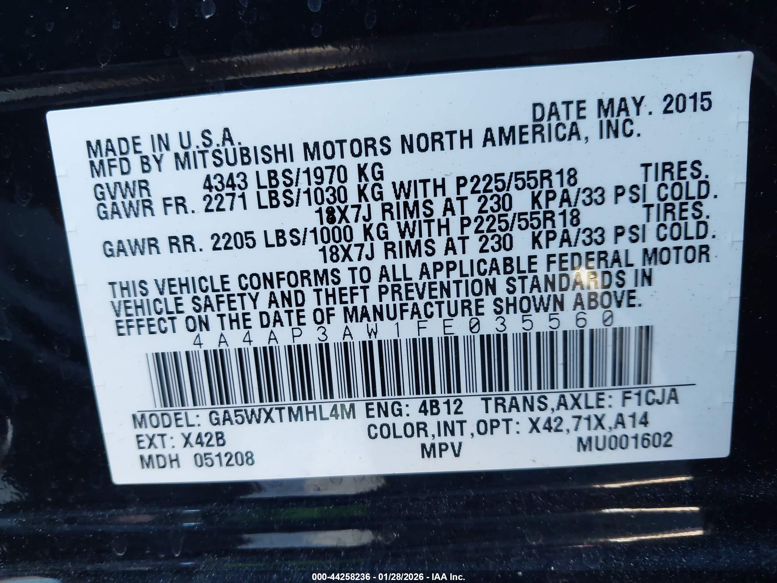 MITSUBISHI OUTLANDER image 9