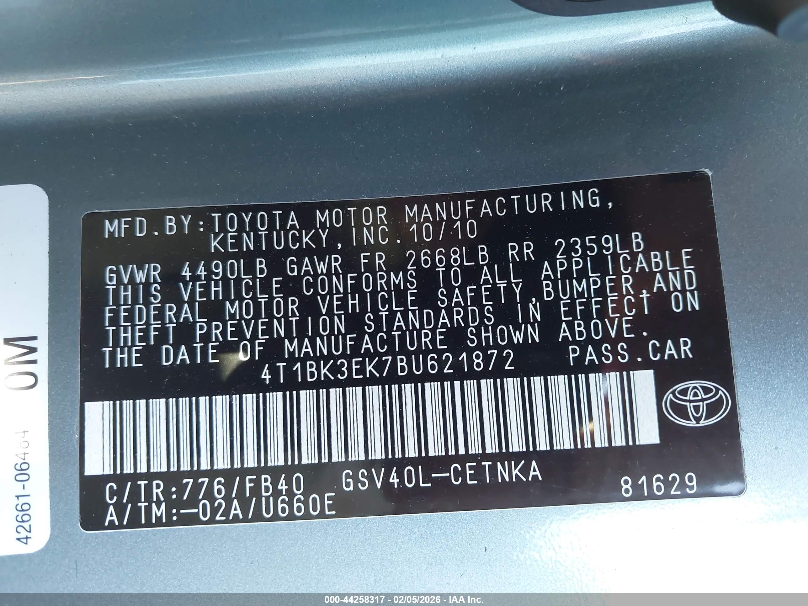 TOYOTA CAMRY image 9