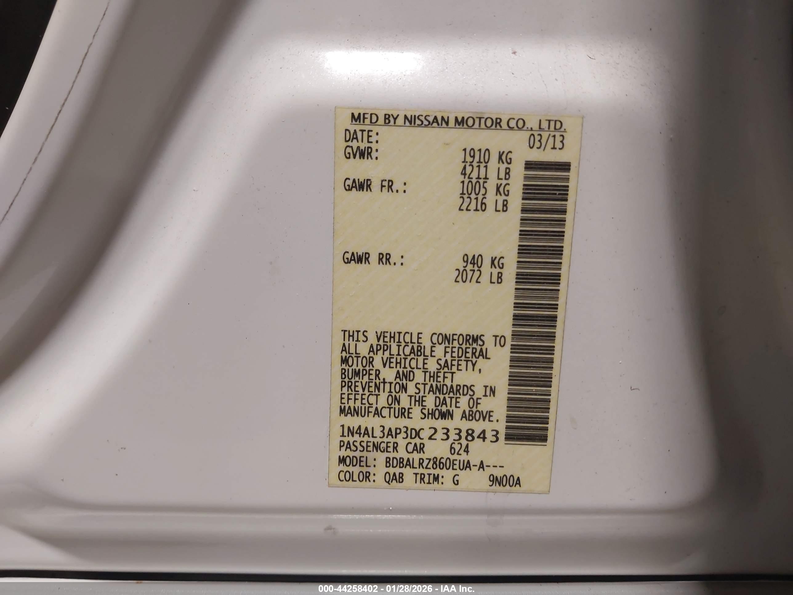 NISSAN ALTIMA image 9