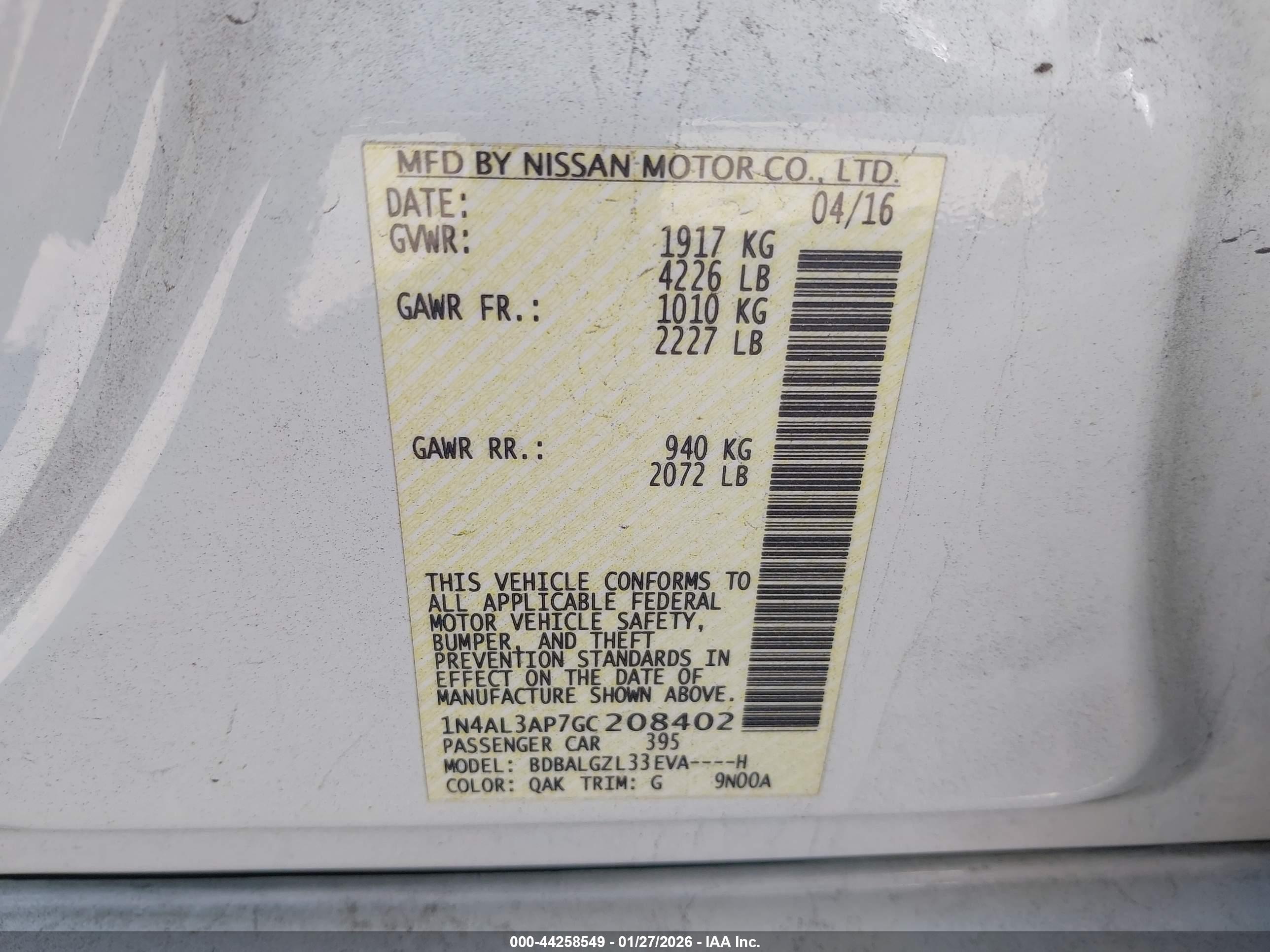 NISSAN ALTIMA image 9