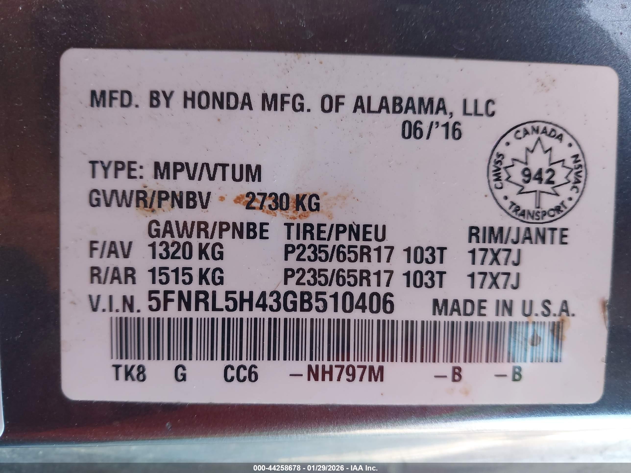 HONDA ODYSSEY image 9