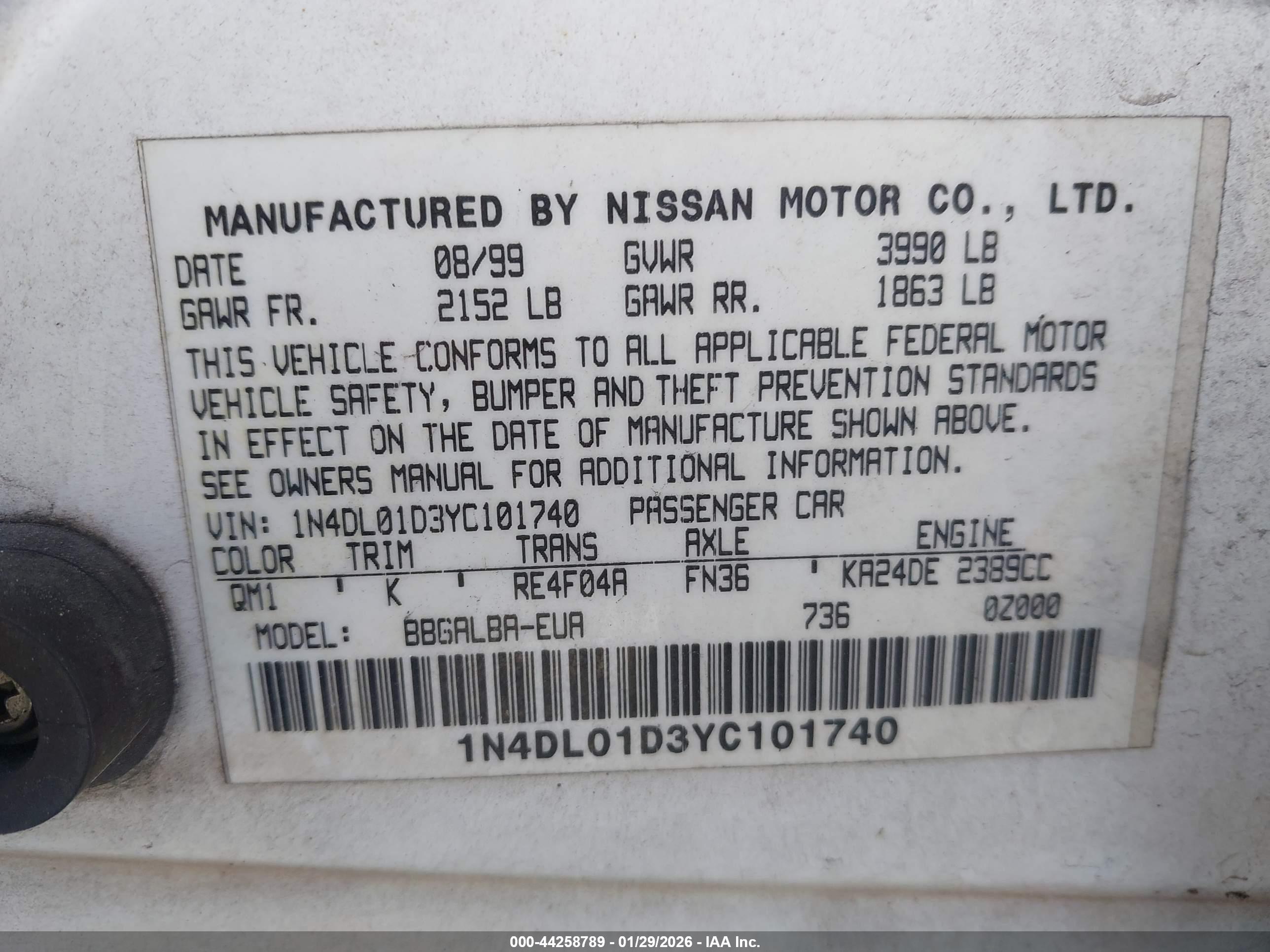 NISSAN ALTIMA image 9