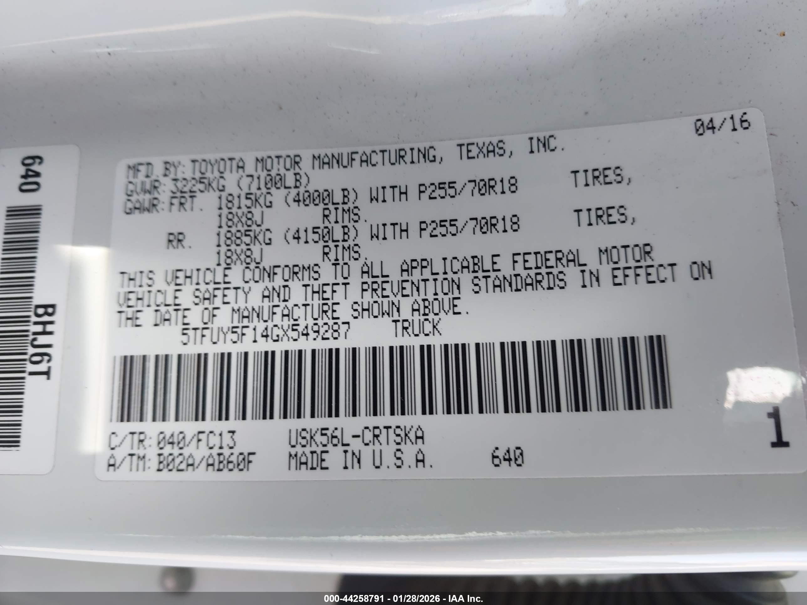 TOYOTA TUNDRA image 9