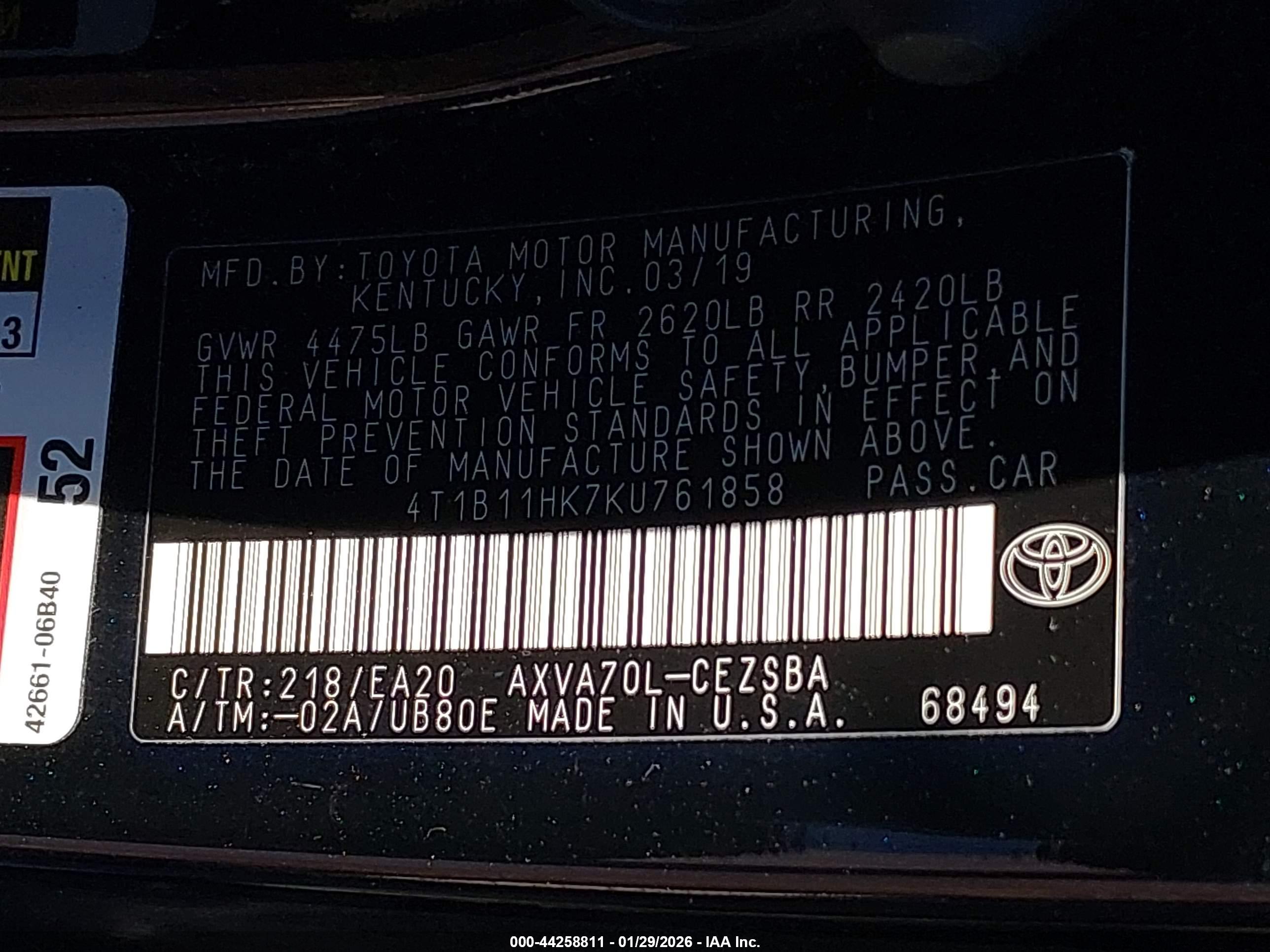 TOYOTA CAMRY image 9