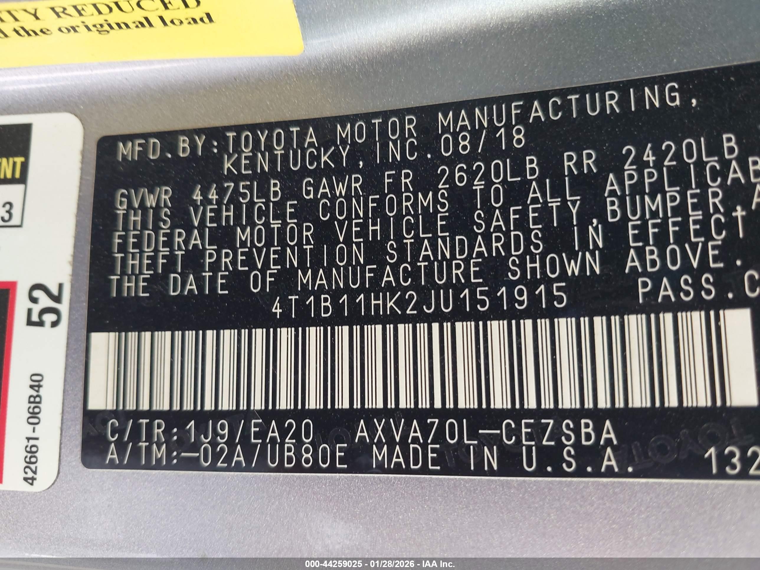 TOYOTA CAMRY image 9