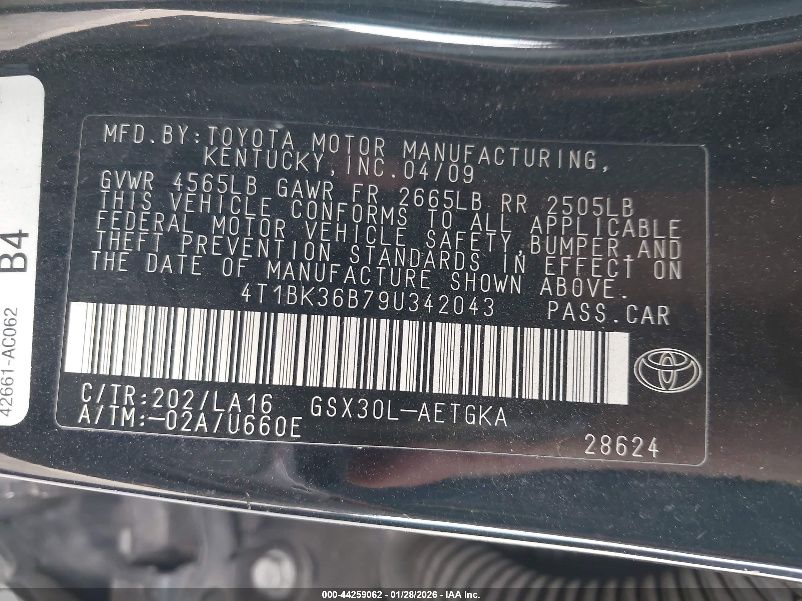 TOYOTA AVALON image 9