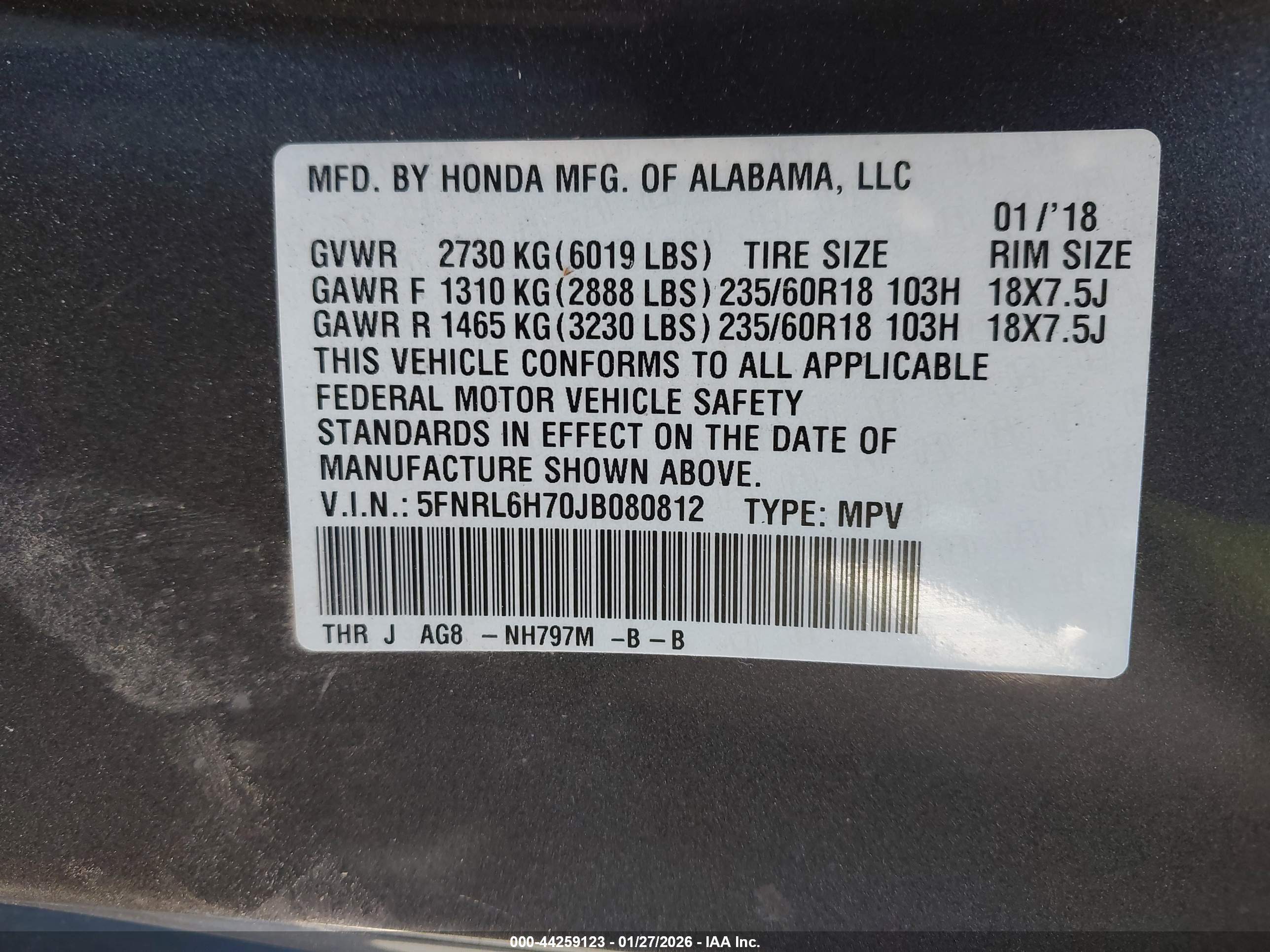 HONDA ODYSSEY image 9