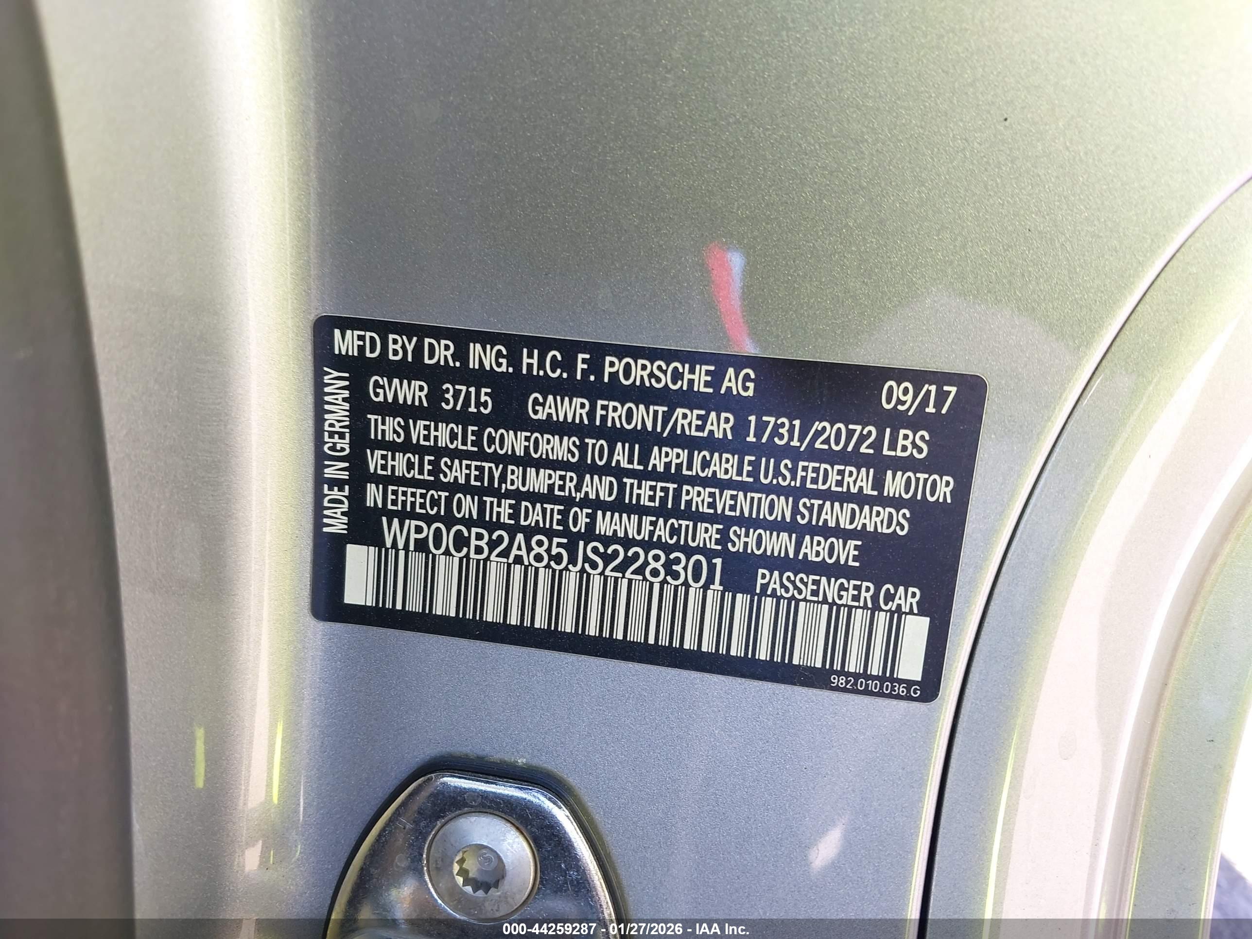 PORSCHE 718 image 9