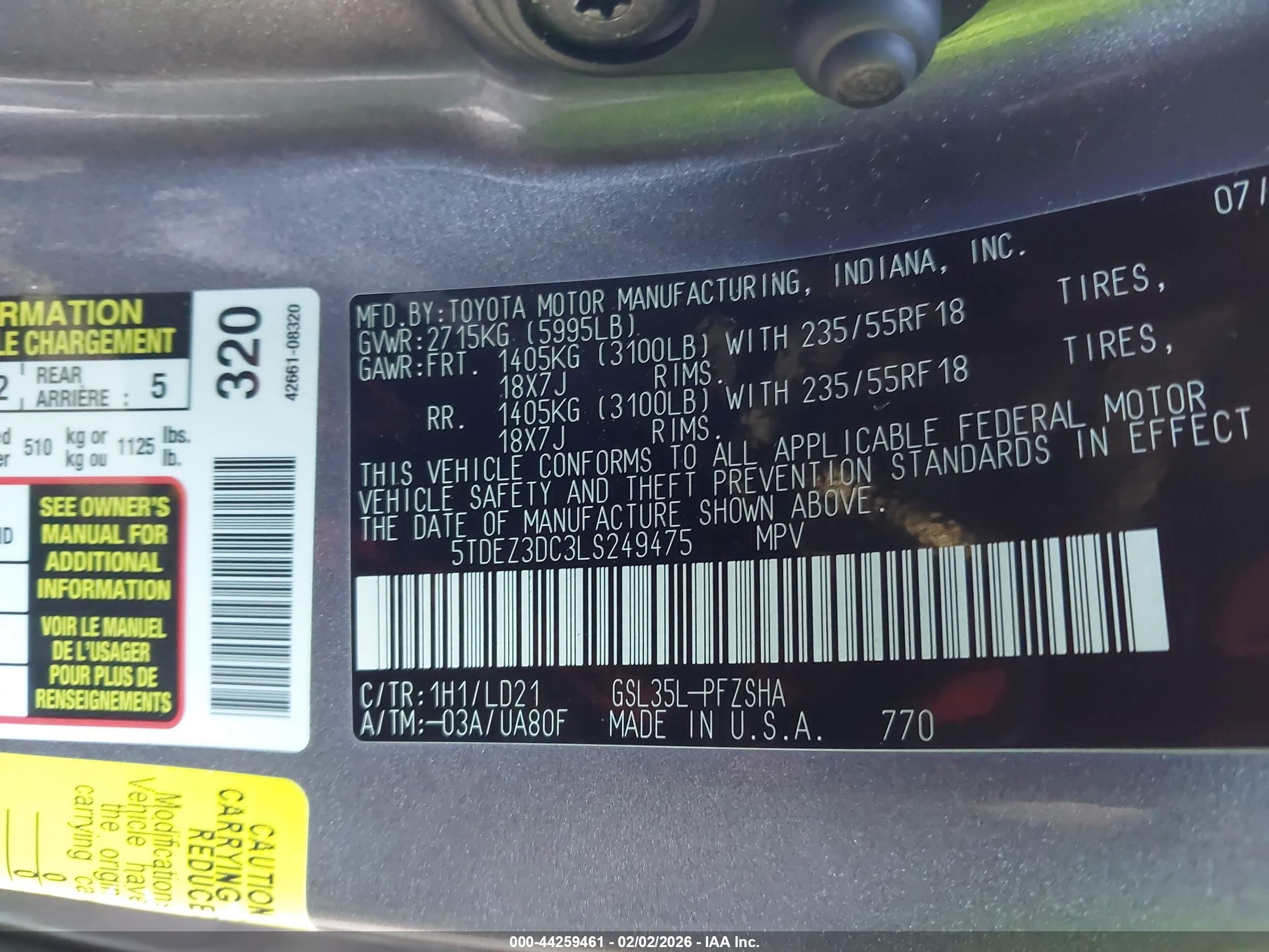 TOYOTA SIENNA image 9