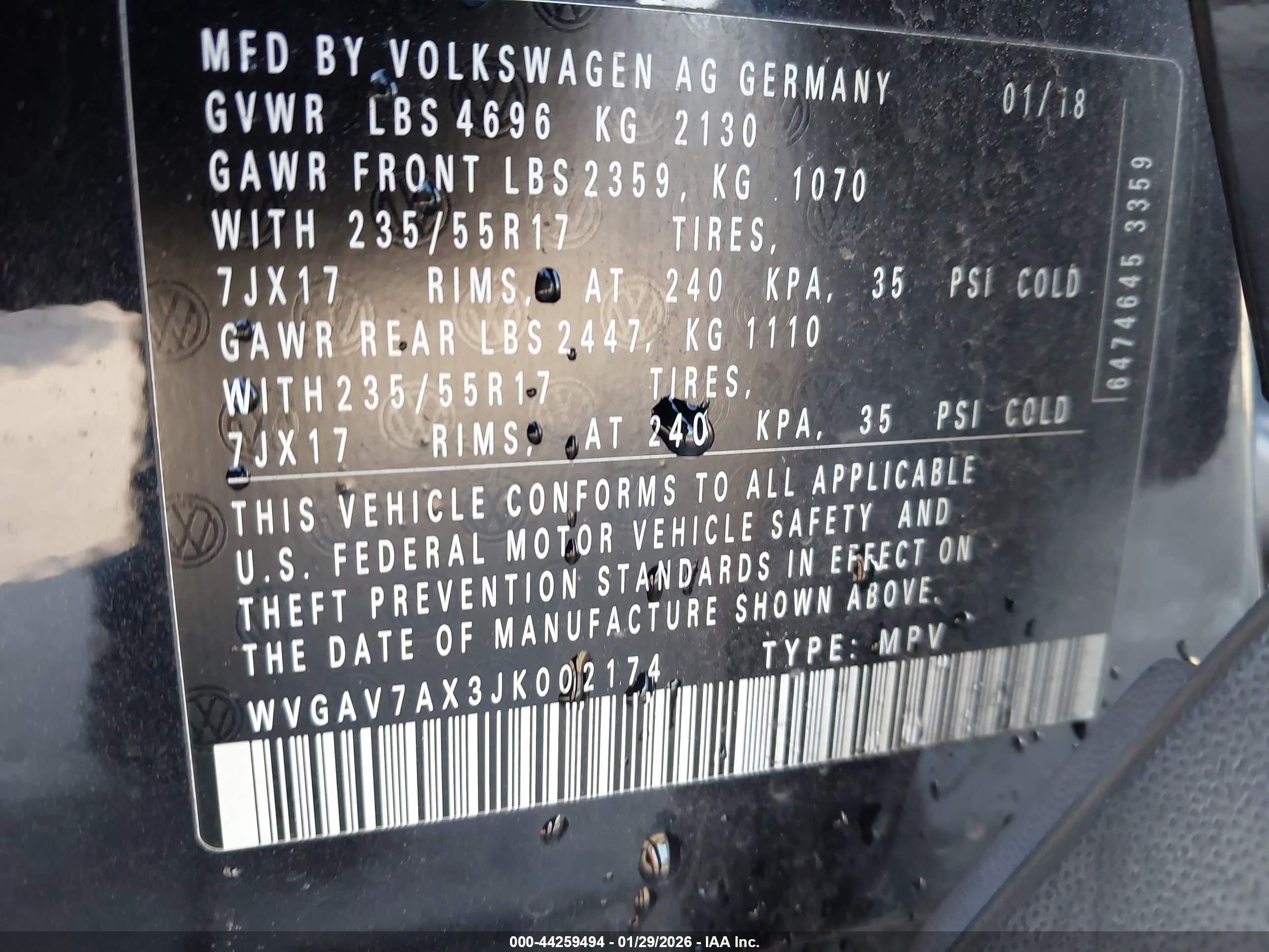 VOLKSWAGEN TIGUAN image 9
