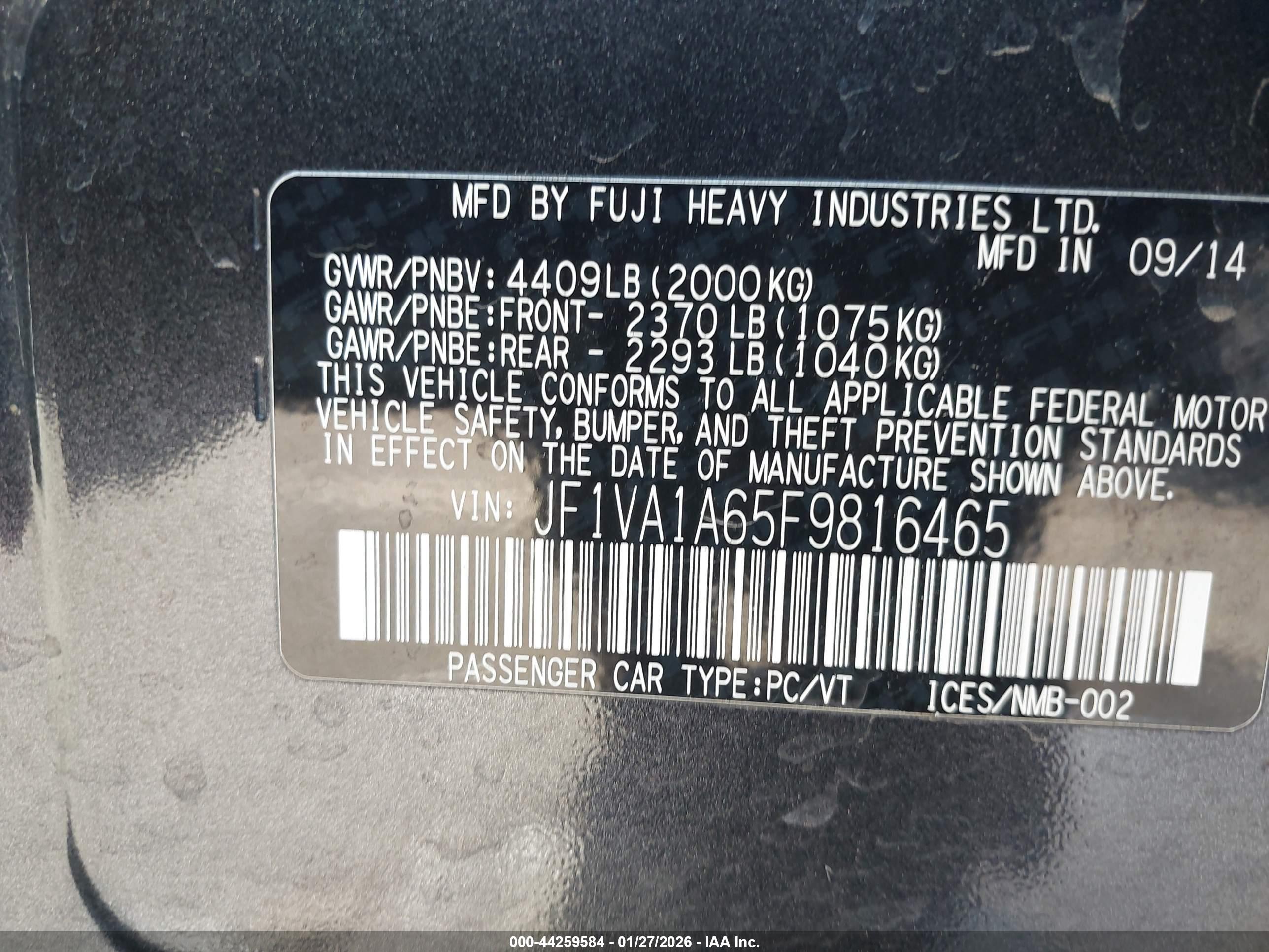 SUBARU WRX image 9