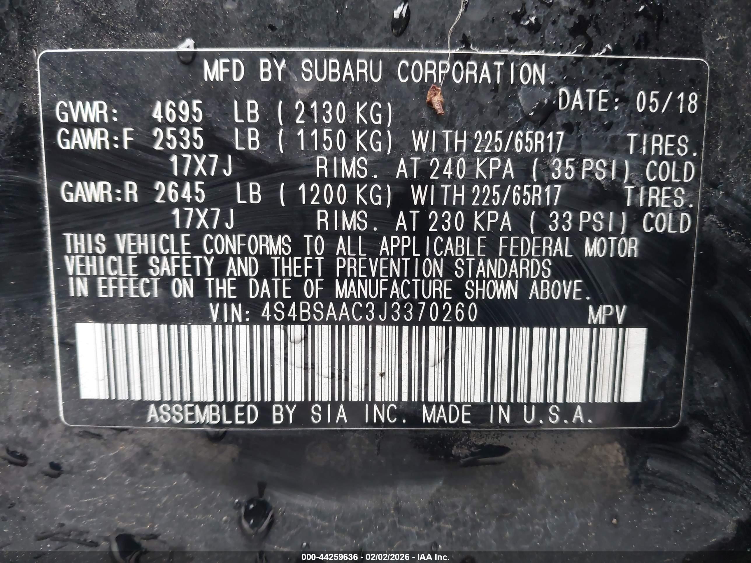 SUBARU OUTBACK image 9