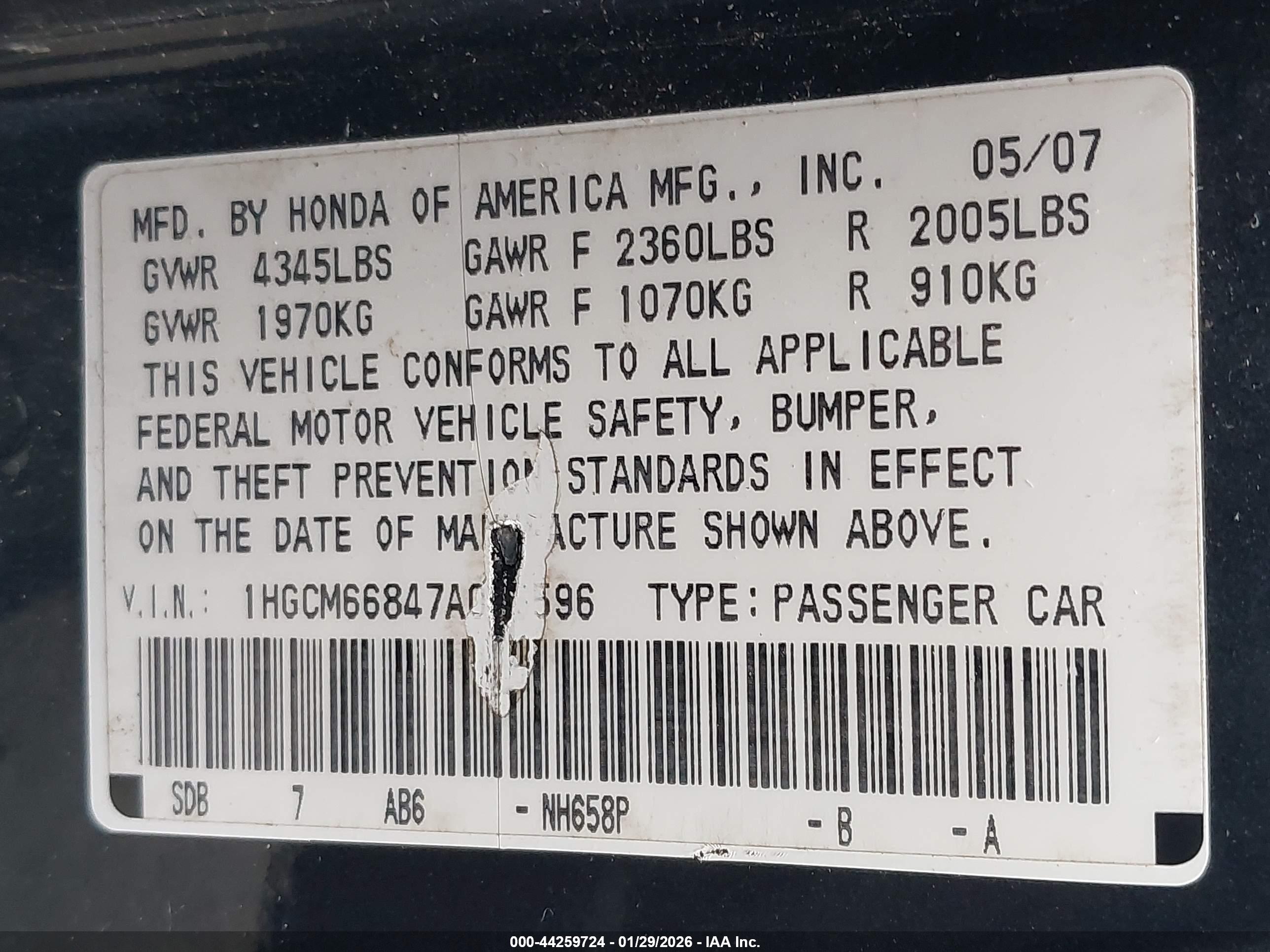 HONDA ACCORD image 9