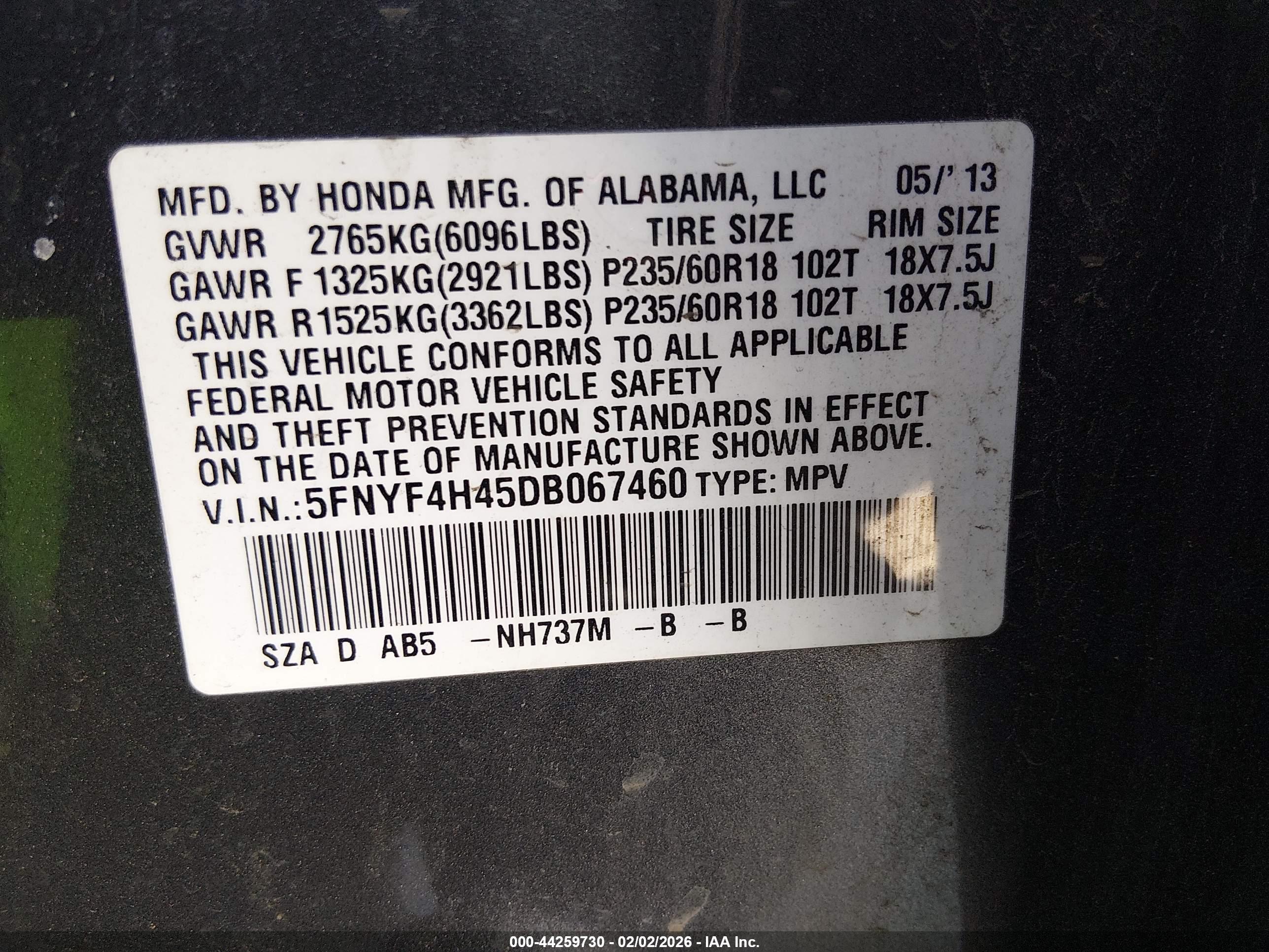 HONDA PILOT image 9