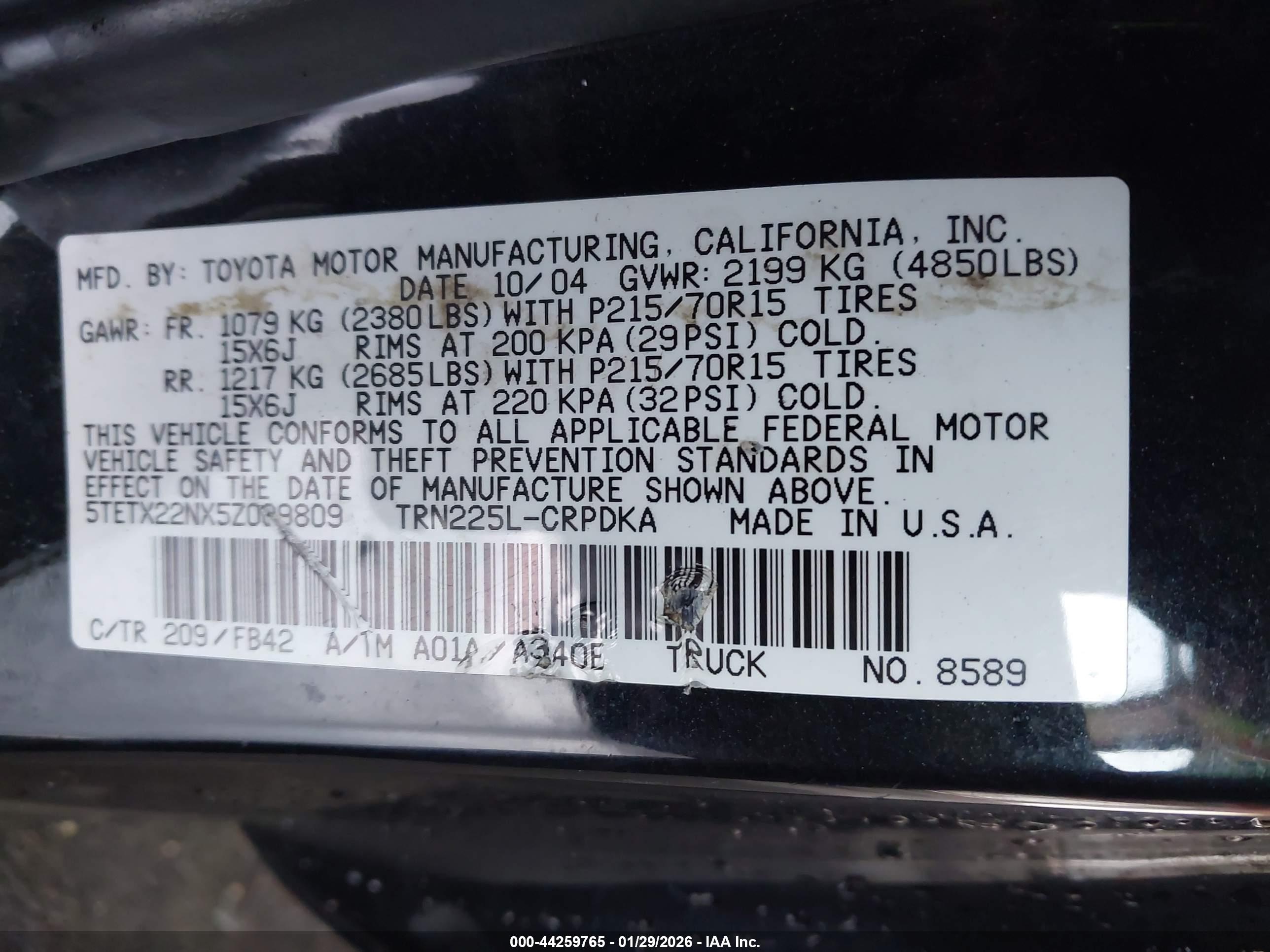 TOYOTA TACOMA image 9