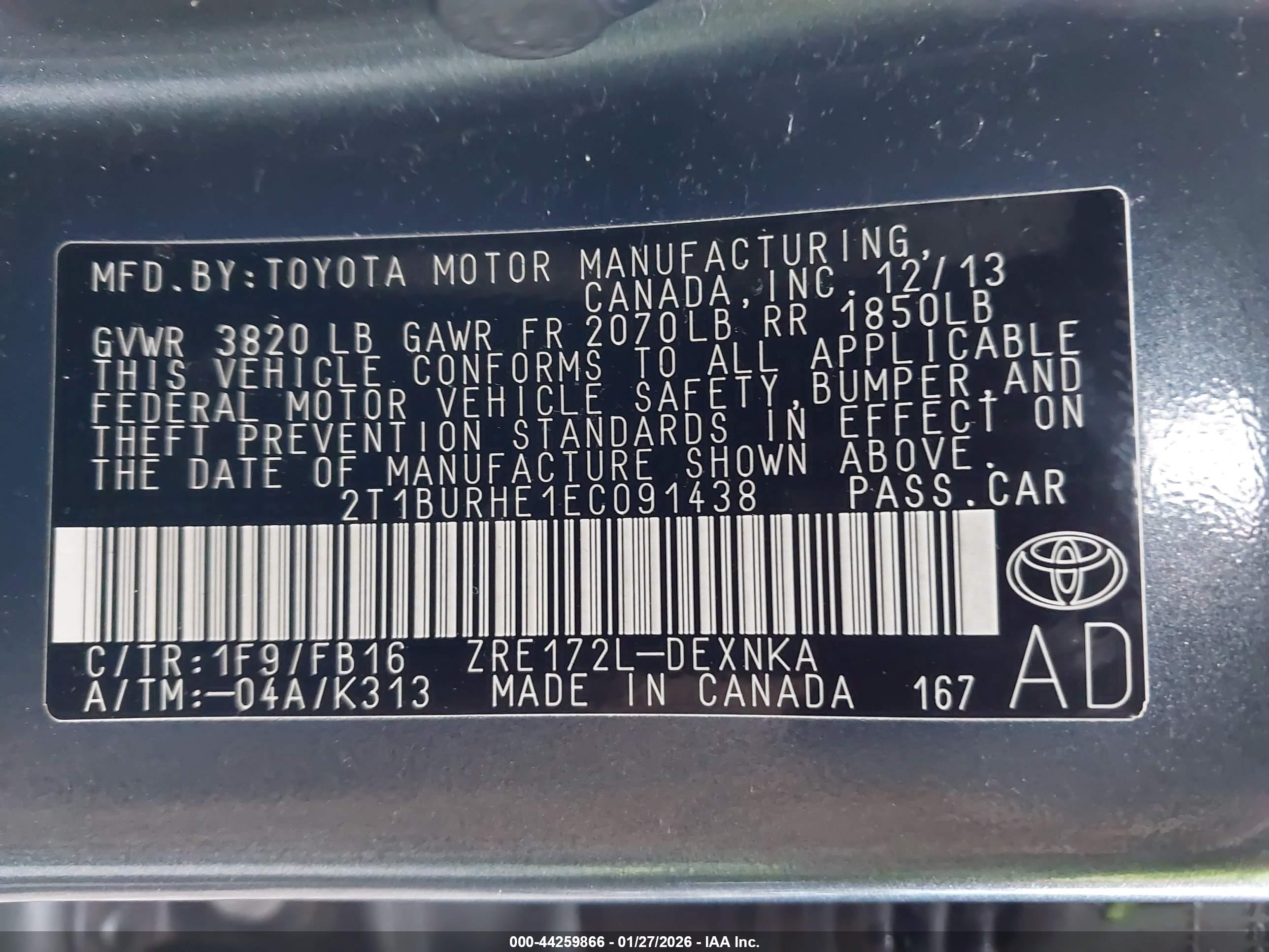 TOYOTA COROLLA image 9