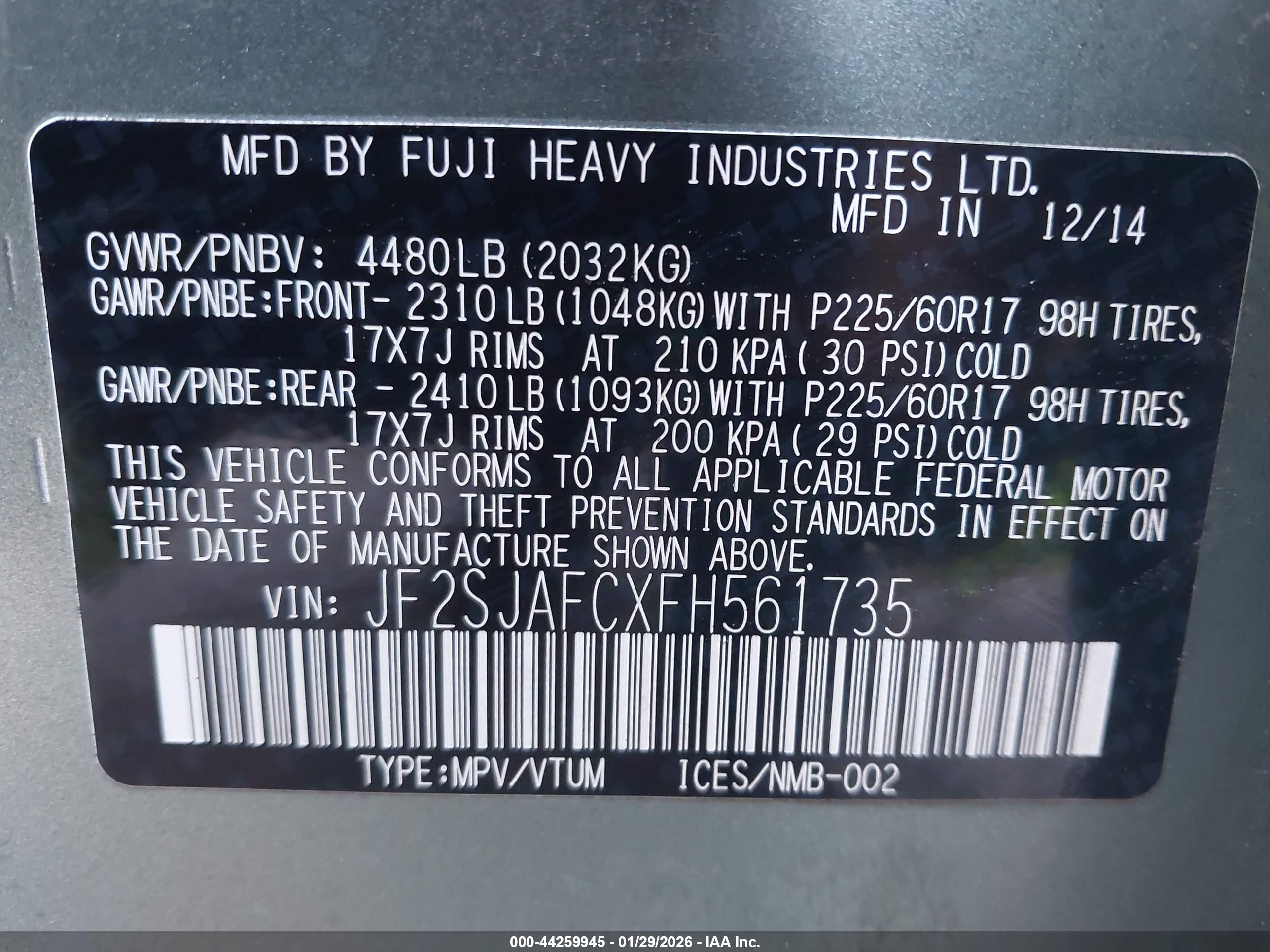 SUBARU FORESTER image 9