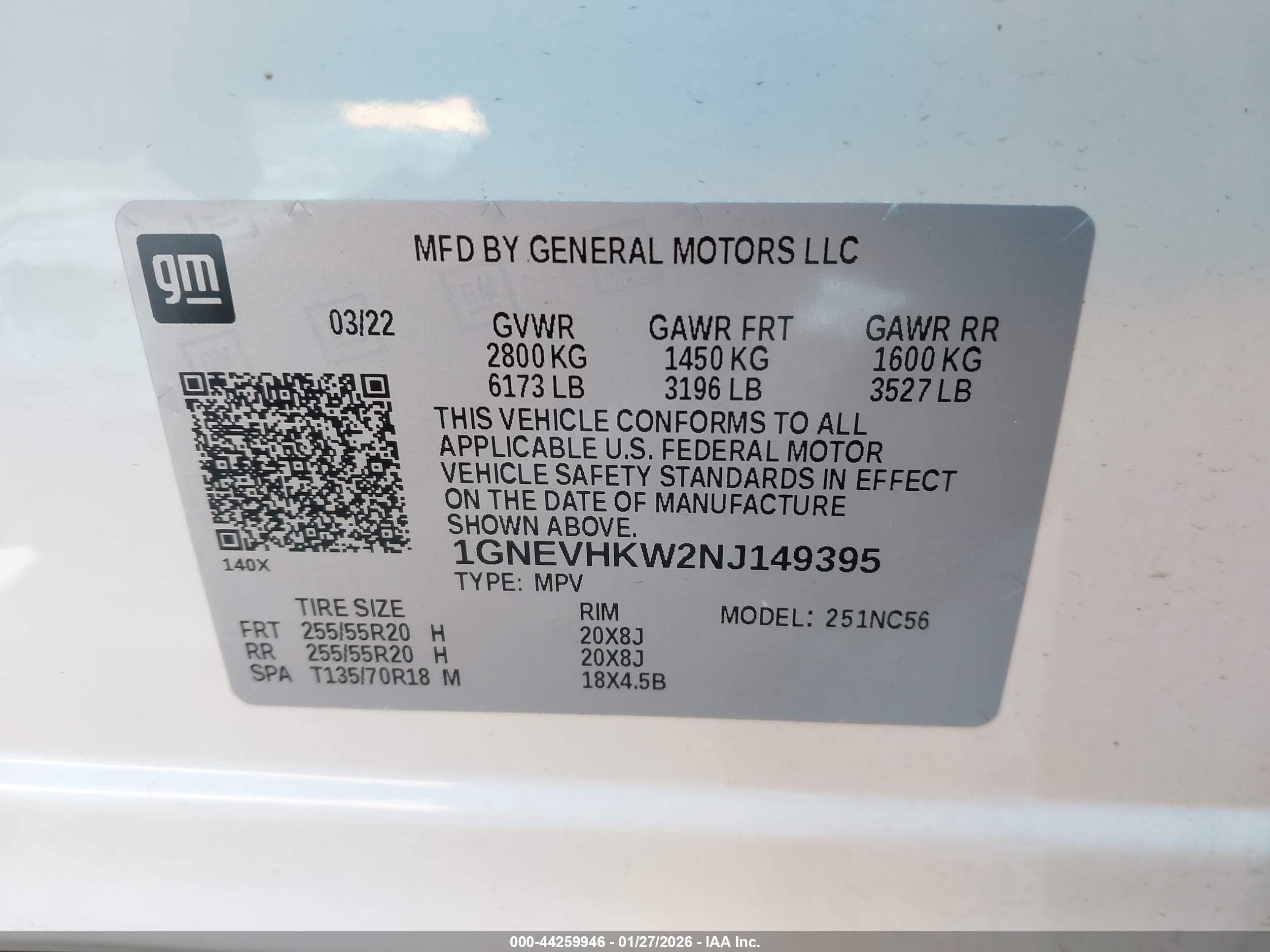 CHEVROLET TRAVERSE image 9