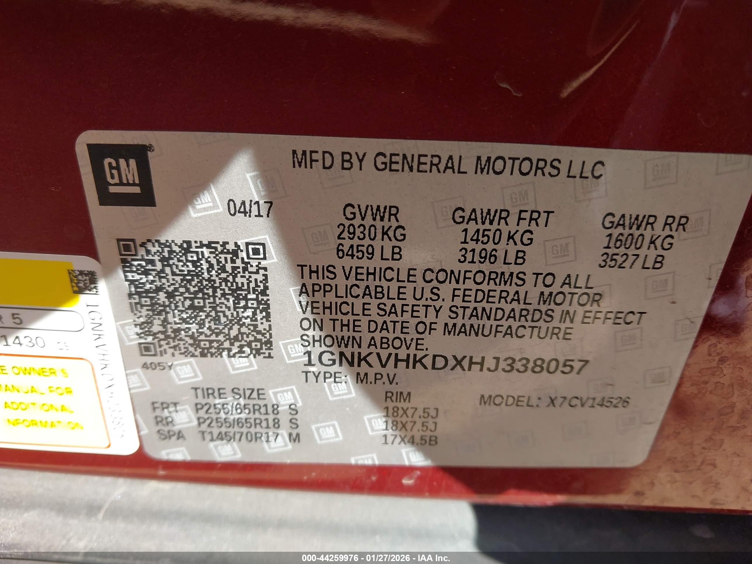 CHEVROLET TRAVERSE image 9