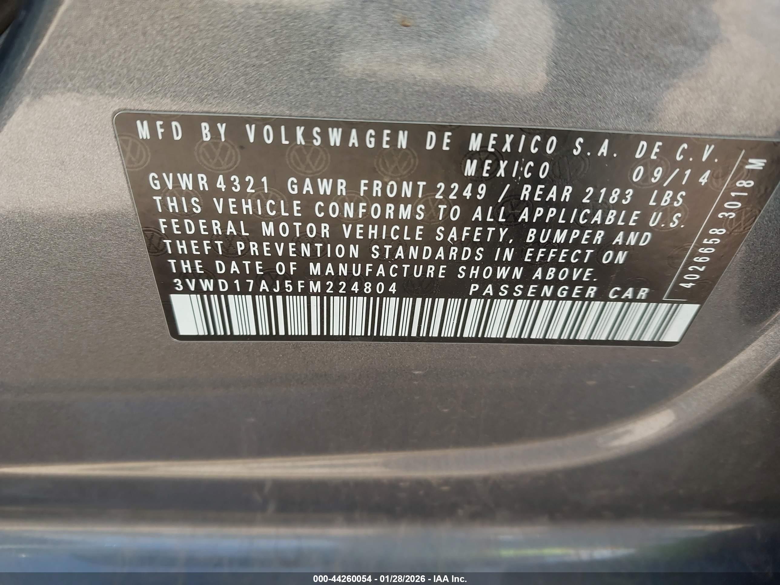 VOLKSWAGEN JETTA image 9