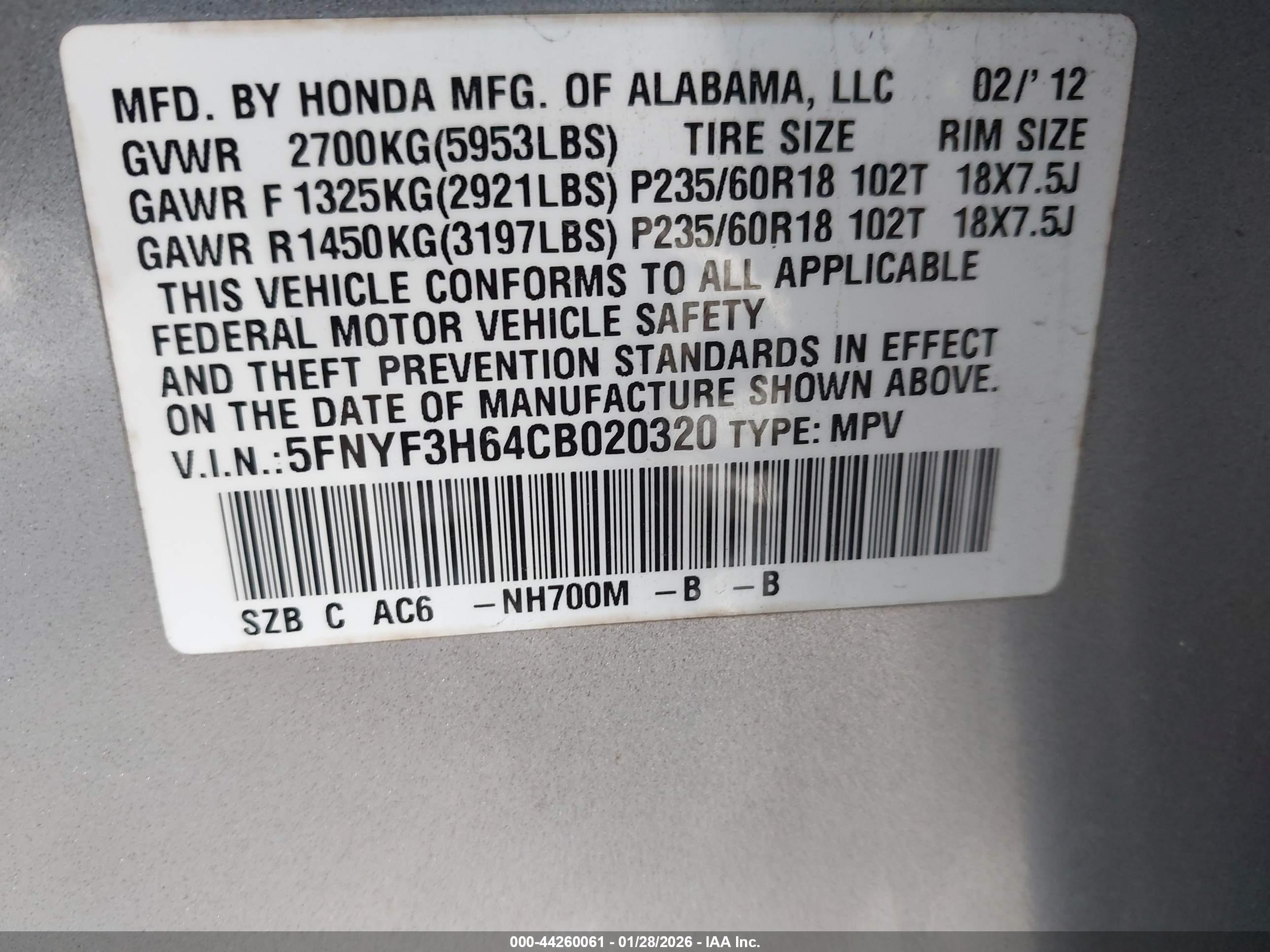 HONDA PILOT image 9