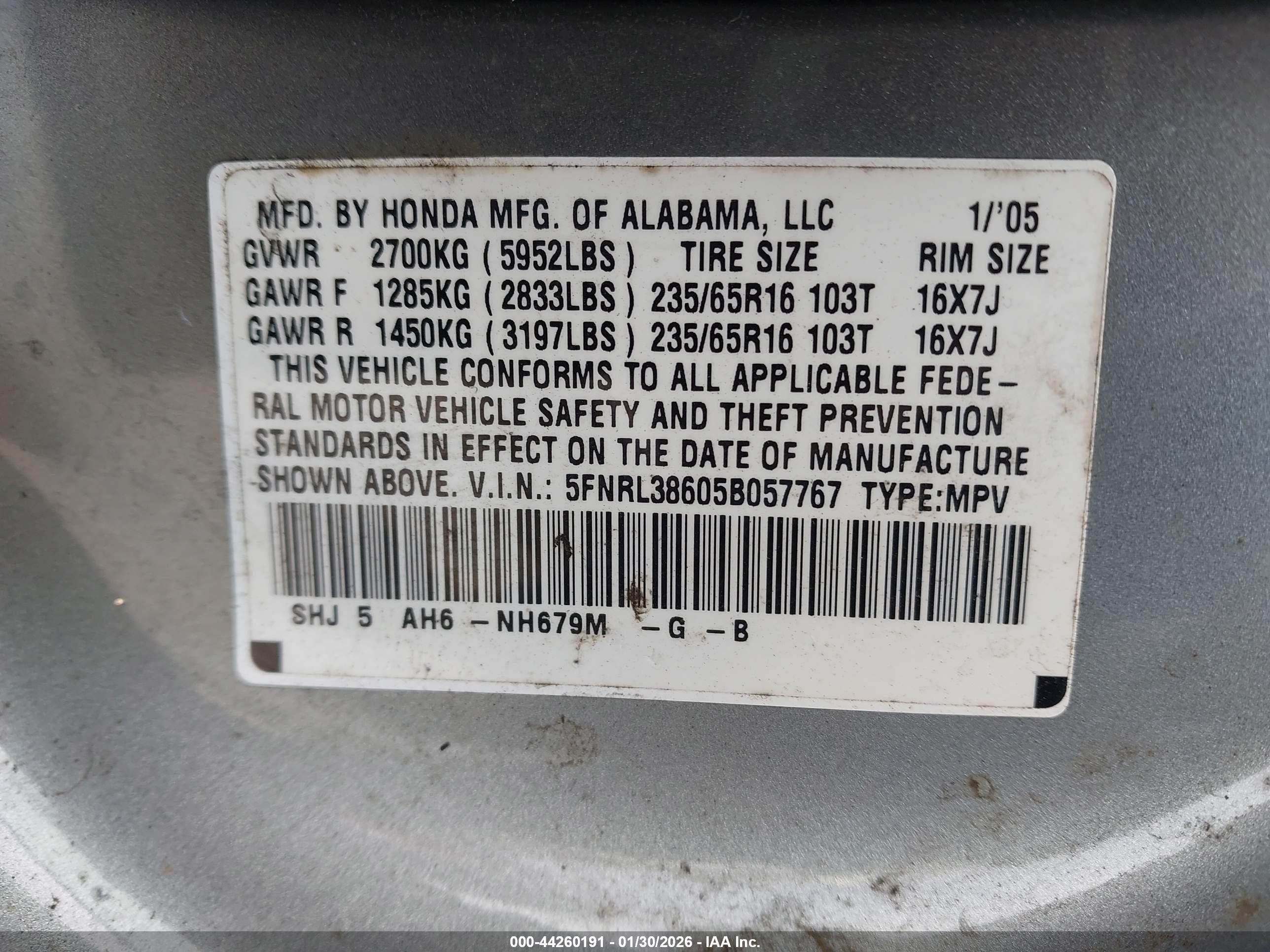 HONDA ODYSSEY image 9