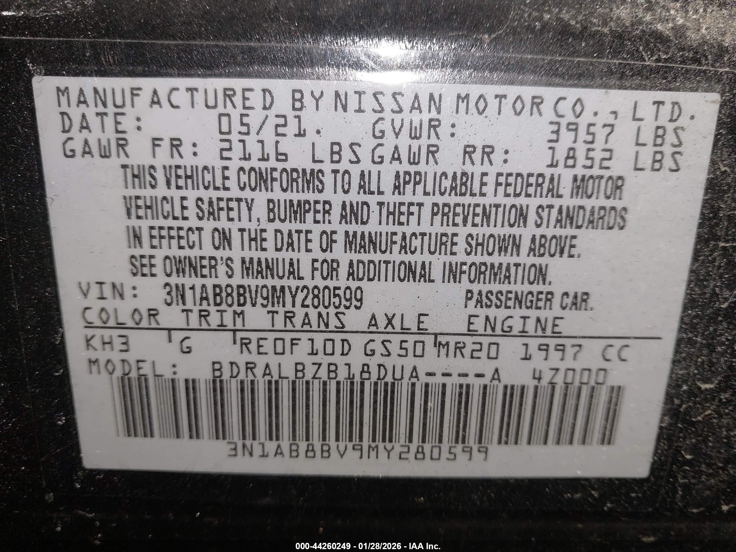 NISSAN SENTRA image 9