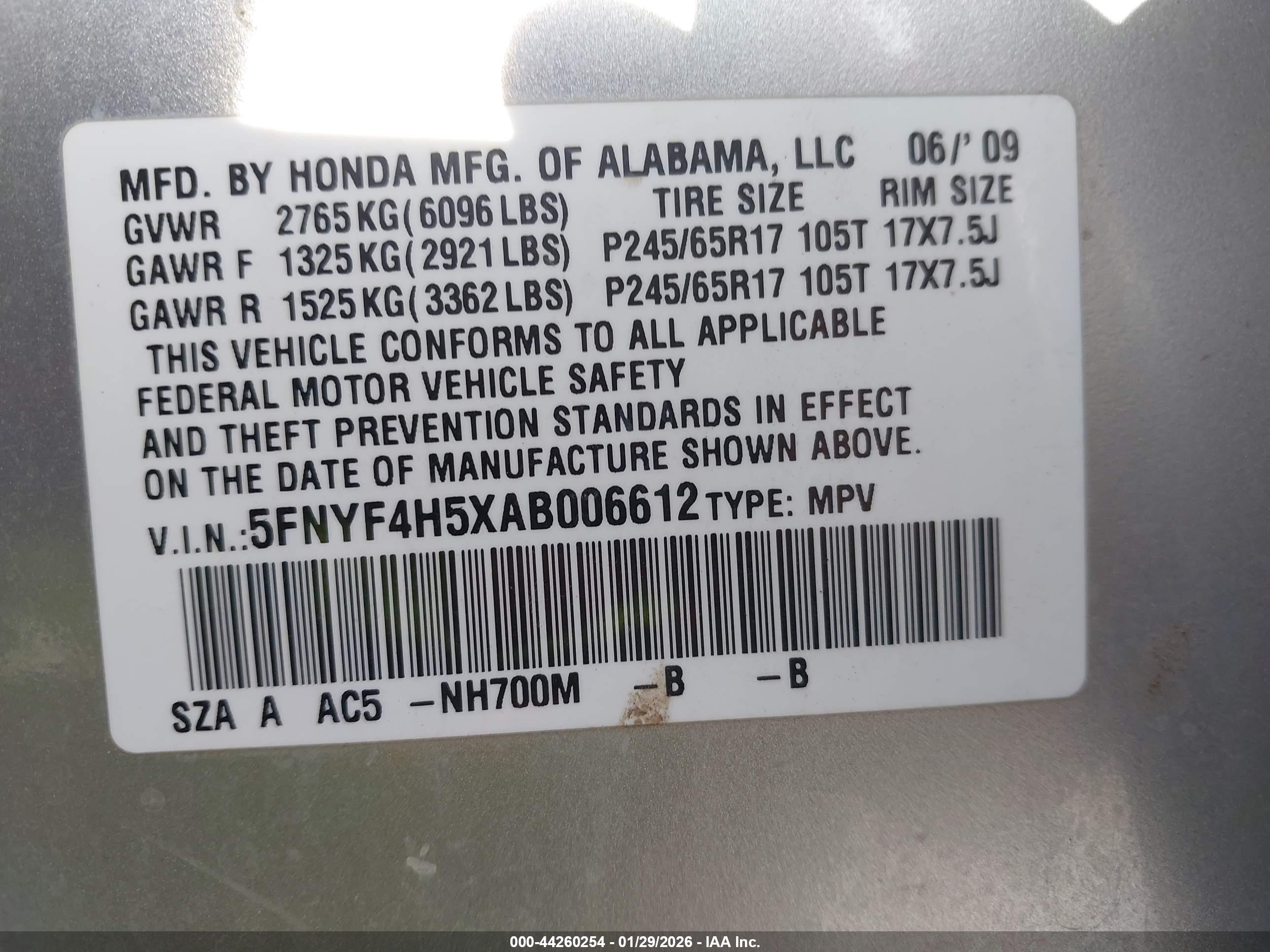 HONDA PILOT image 9