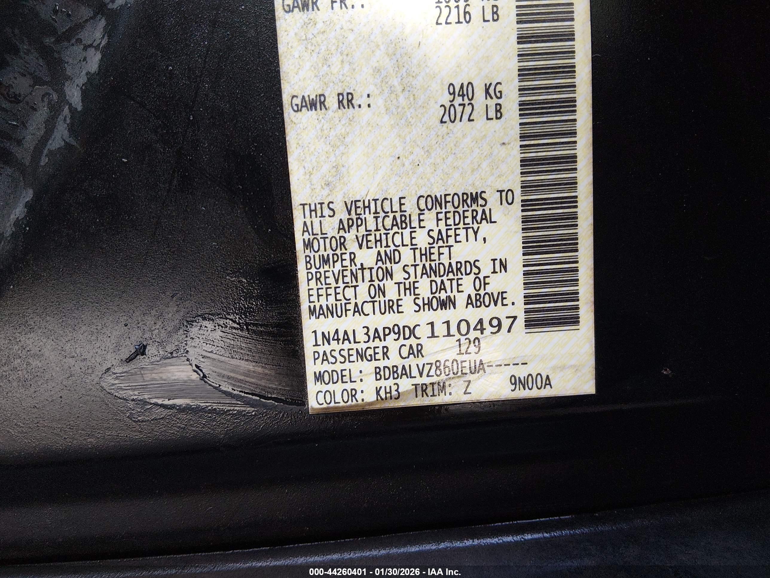 NISSAN ALTIMA image 9