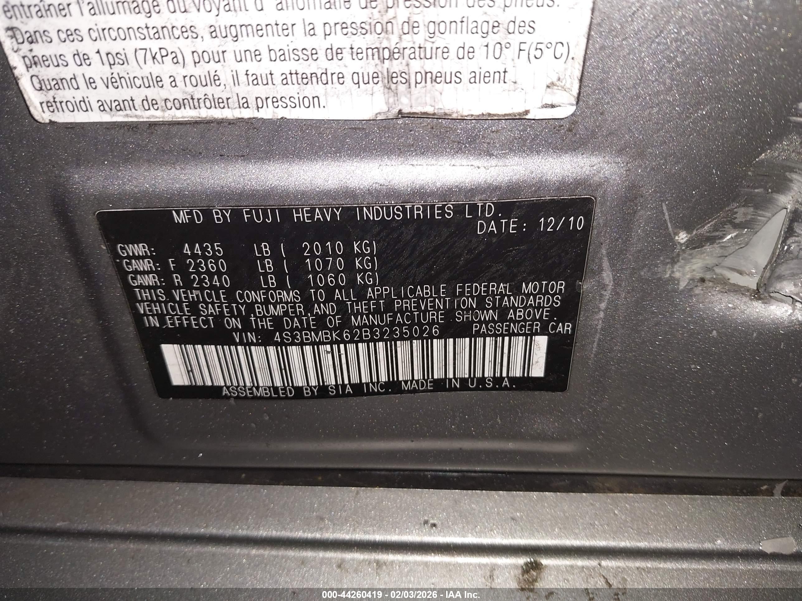 SUBARU LEGACY image 9