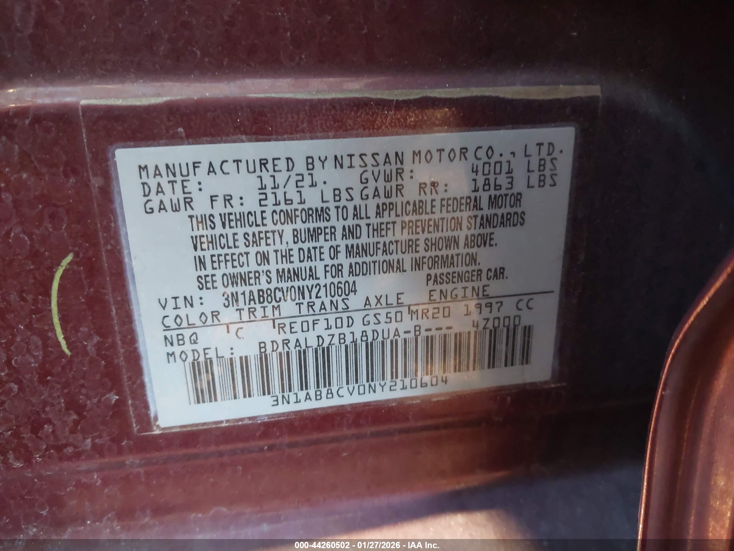 NISSAN SENTRA image 9
